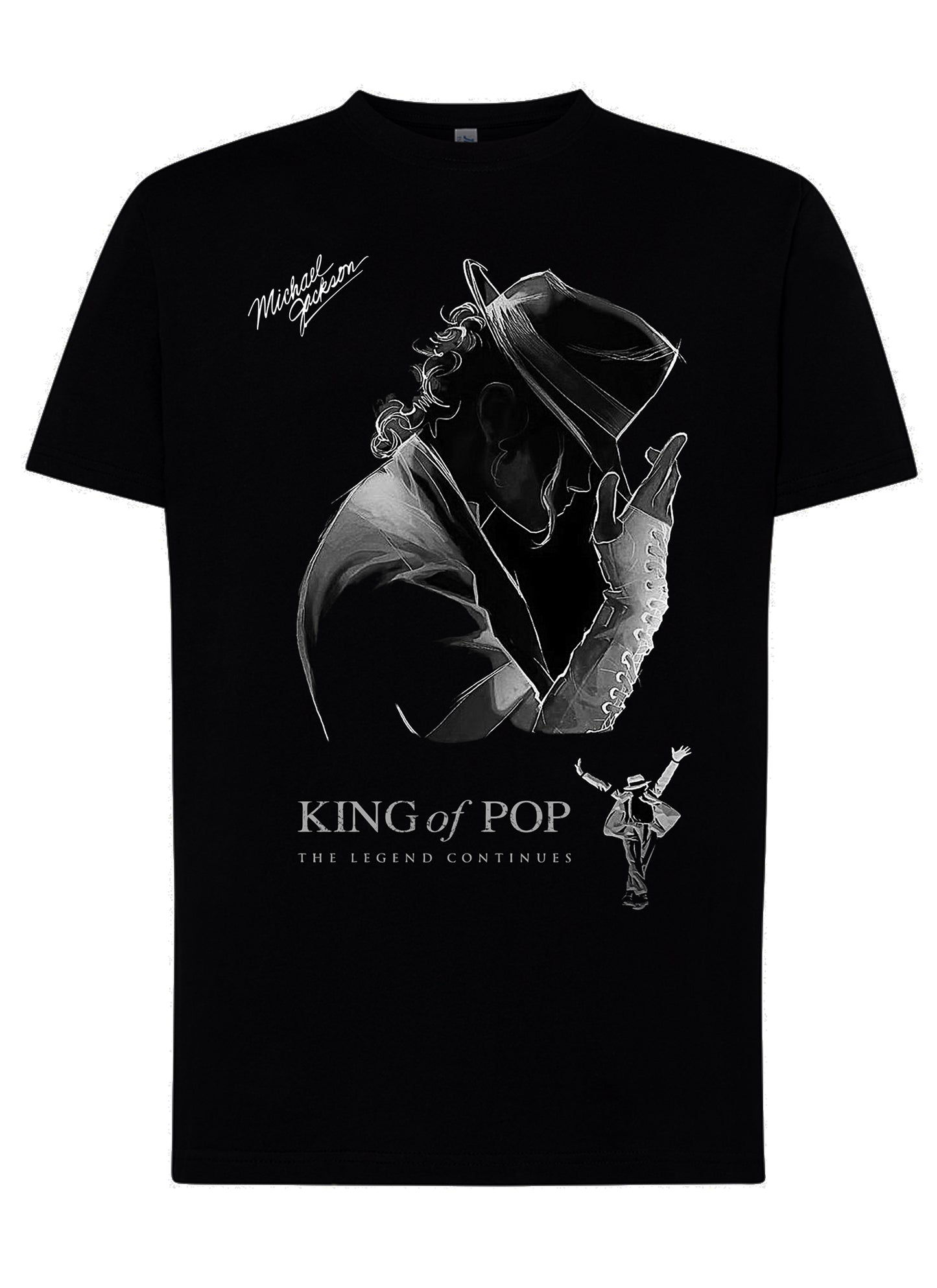 The Legend Michael Jackson Cantante Soggetto 18-20-49-4 T-shirt Urban Men Uomo 100% Cotone Pettinato JK