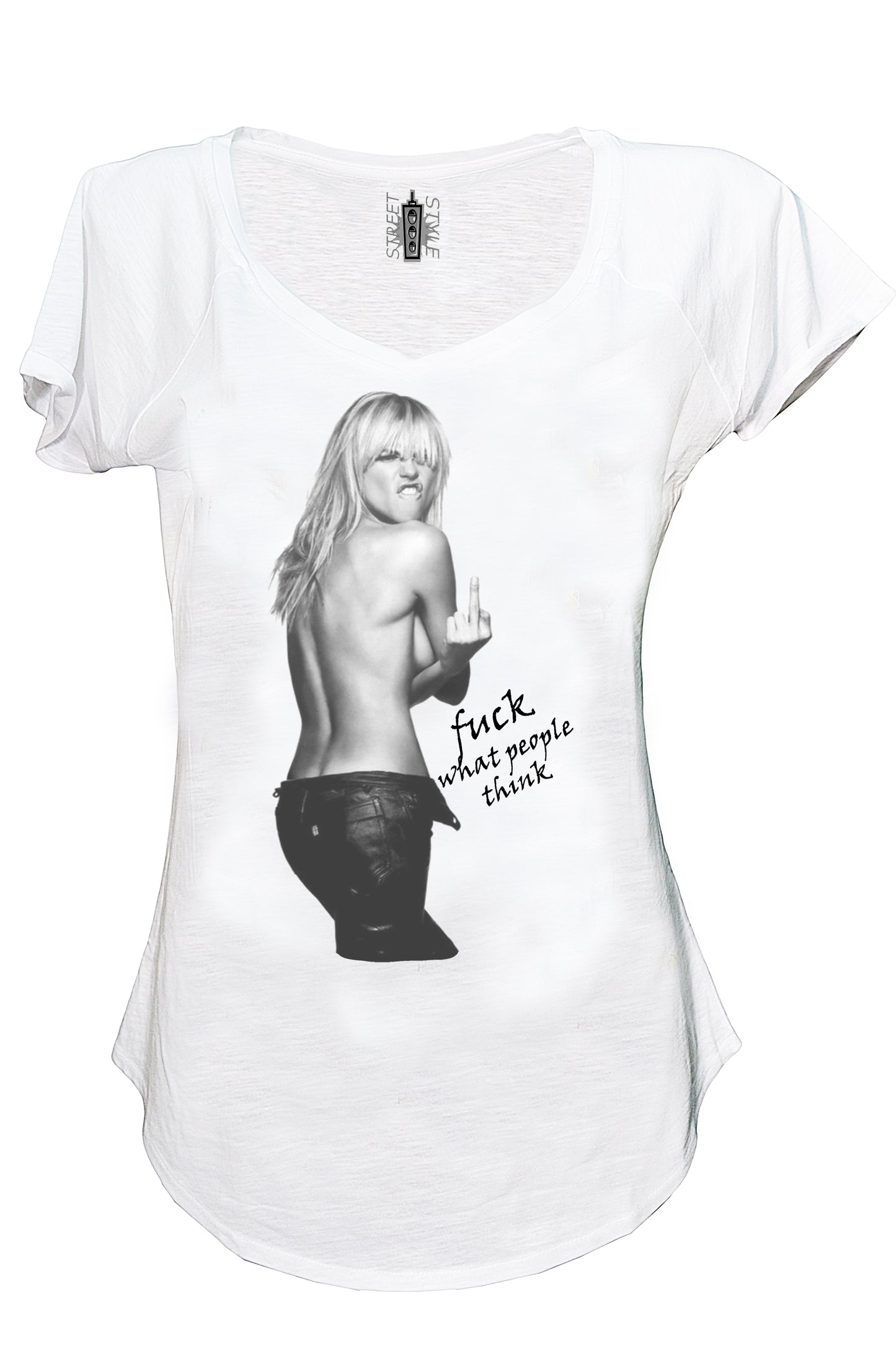 Heidi Klum Fuck Supermodella Stilista e Conduttrice The legend 18-18 Urban Slub Lady Donna Cotone 100% Fiammato JK