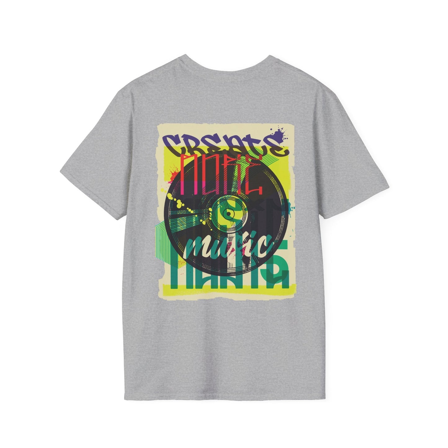 Vinyl Record - Urban Graffiti - Unisex T-Shirt - Back Print-4