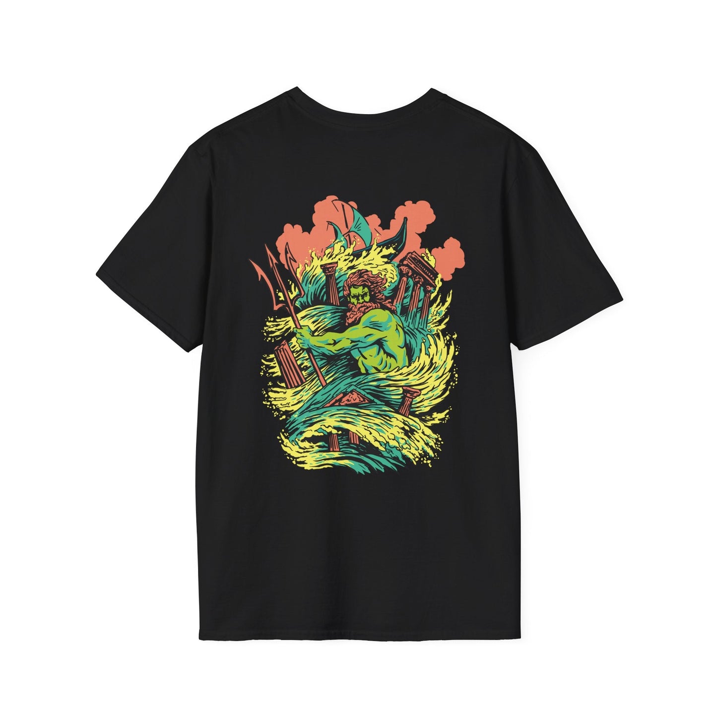 Poseidon - Greek Mythology - Unisex T-Shirt - Back Print-0
