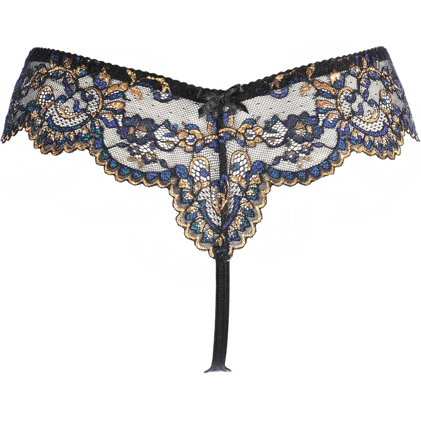 Sheer Lace Thong Panty Axami Sensations-3