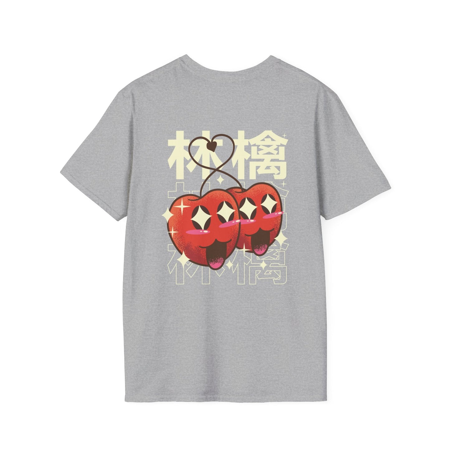 Cherry - Kawaii Character - Unisex T-Shirt - Back Print-7