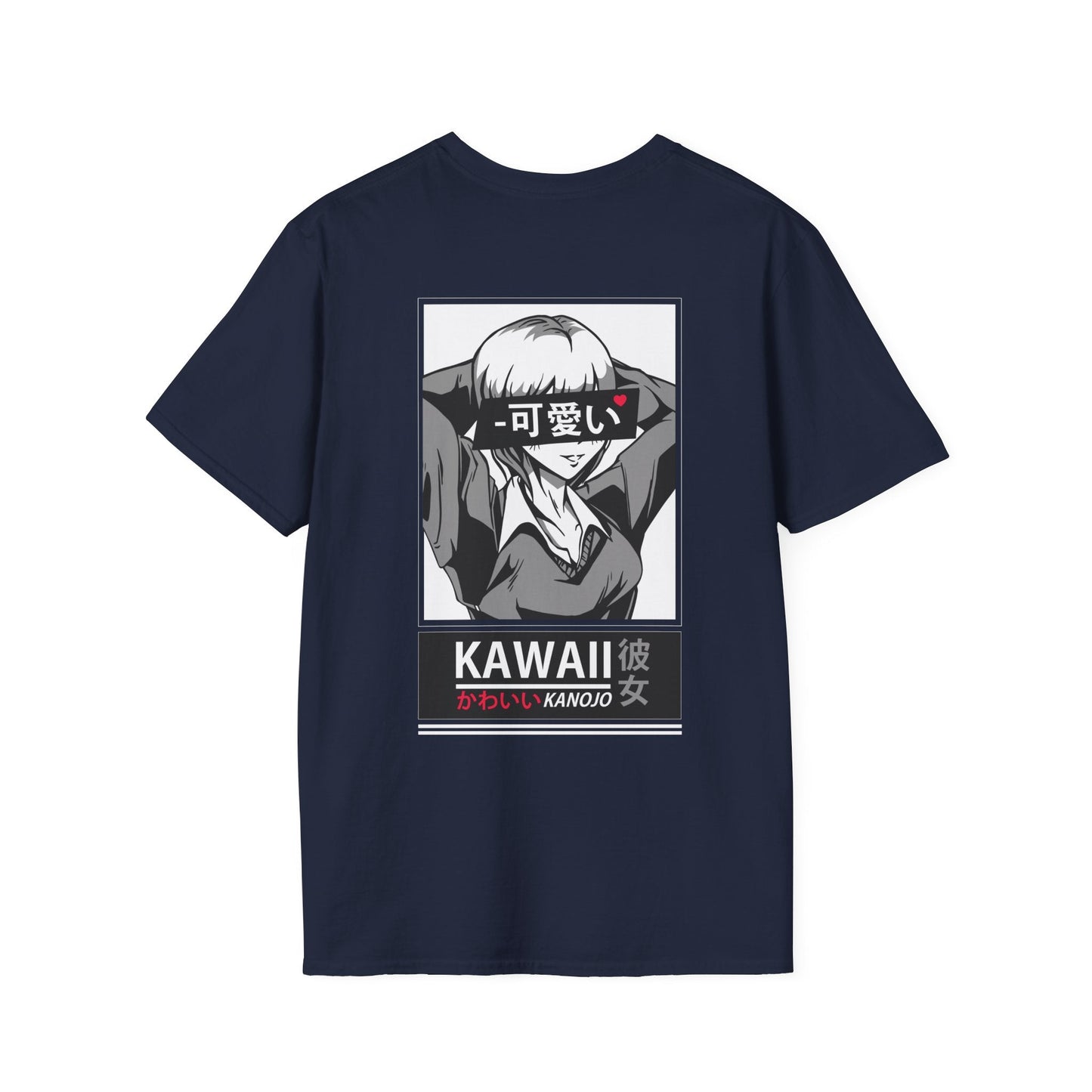 Kawaii Kanojo - Anime World - Unisex T-Shirt - Back Print-2