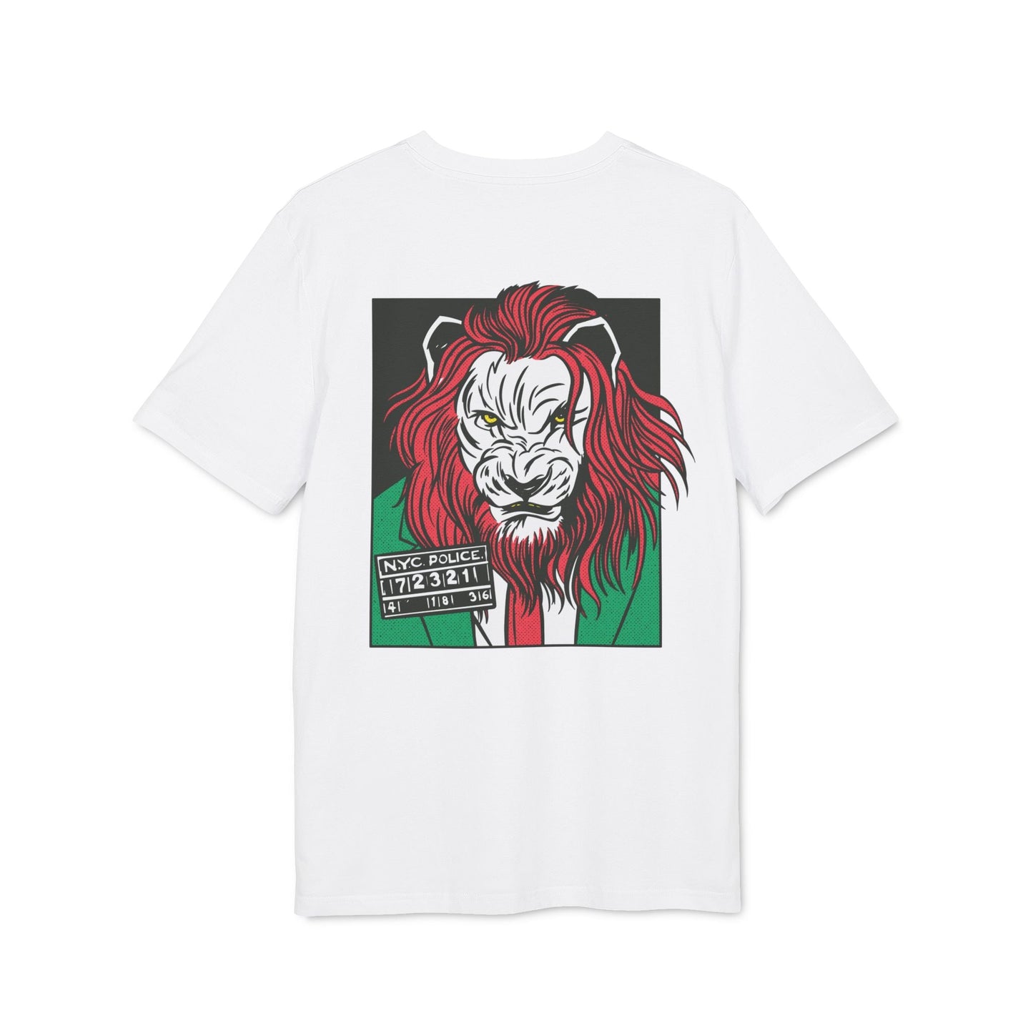 Lion Boss - Comic Mafia - Premium Bio Unisex T-Shirt - Back Print-6