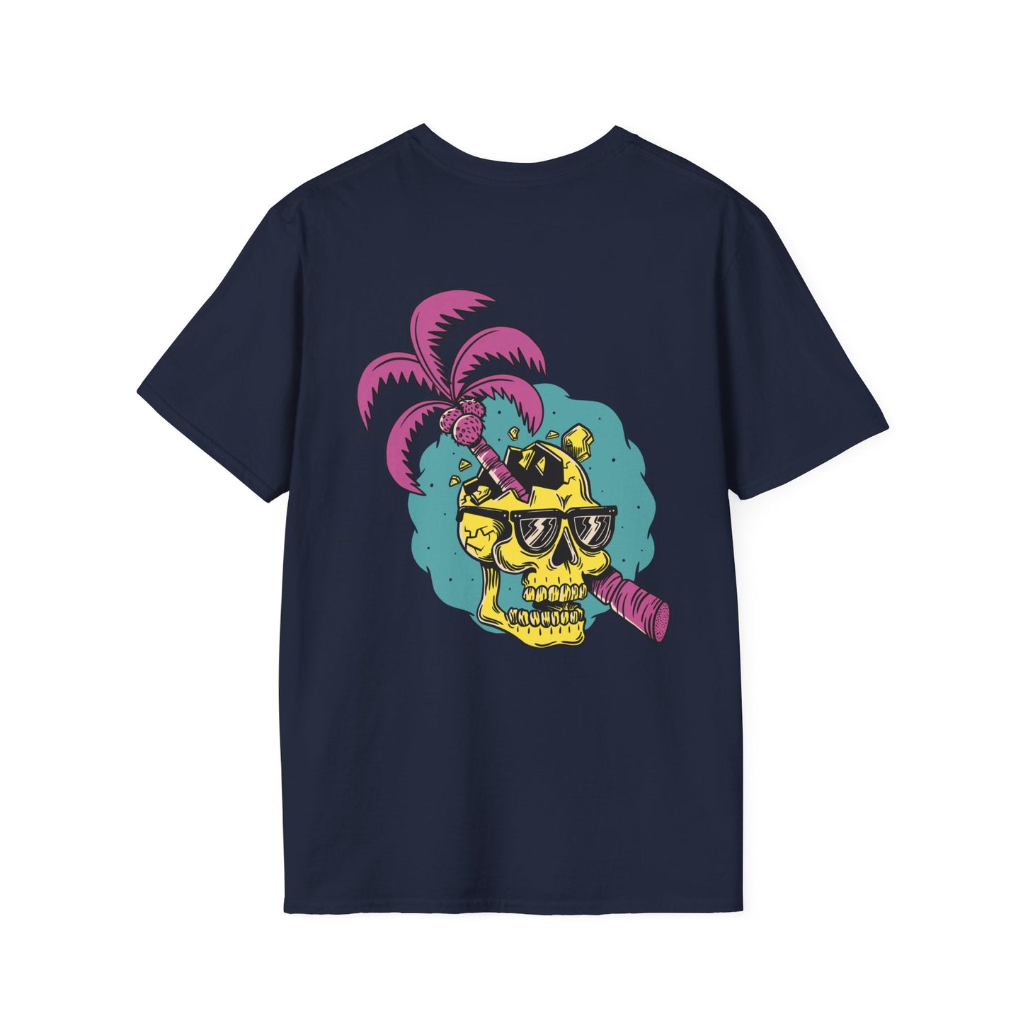 Skull Cracking - Summer Skulls - Unisex T-Shirt - Back Print-2