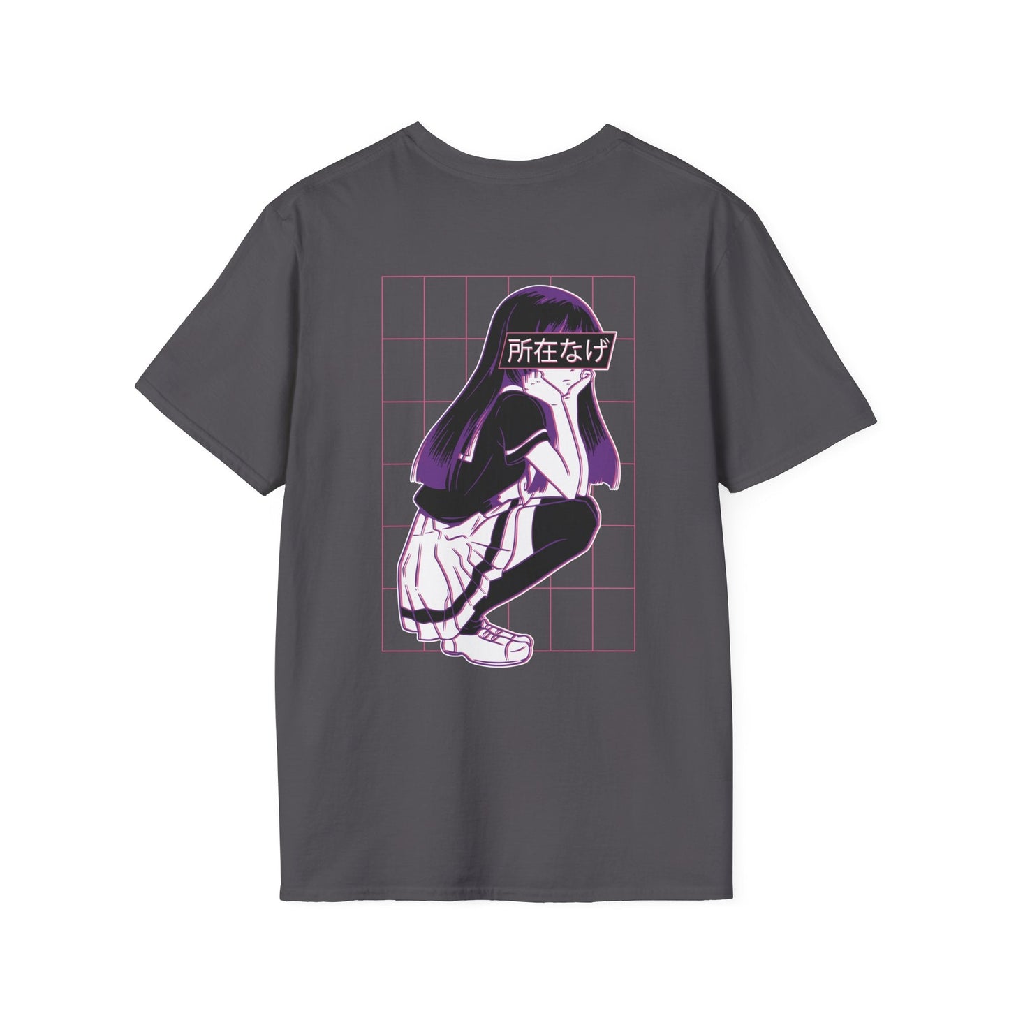 Anime Bored Girl - Anime World - Unisex T-Shirt - Back Print-1
