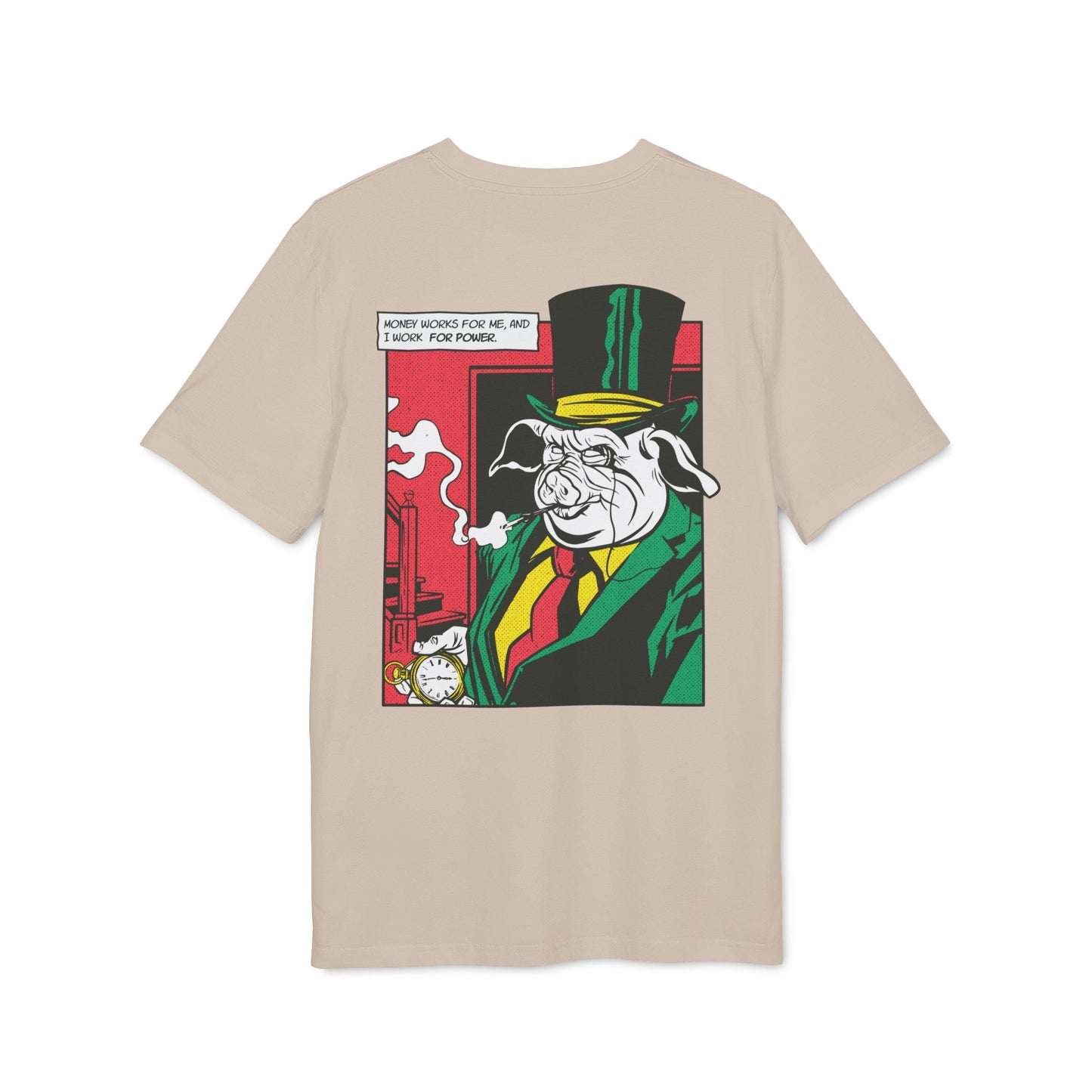 Boss Pig - Comic Mafia - Premium Bio Unisex T-Shirt - Back Print-7