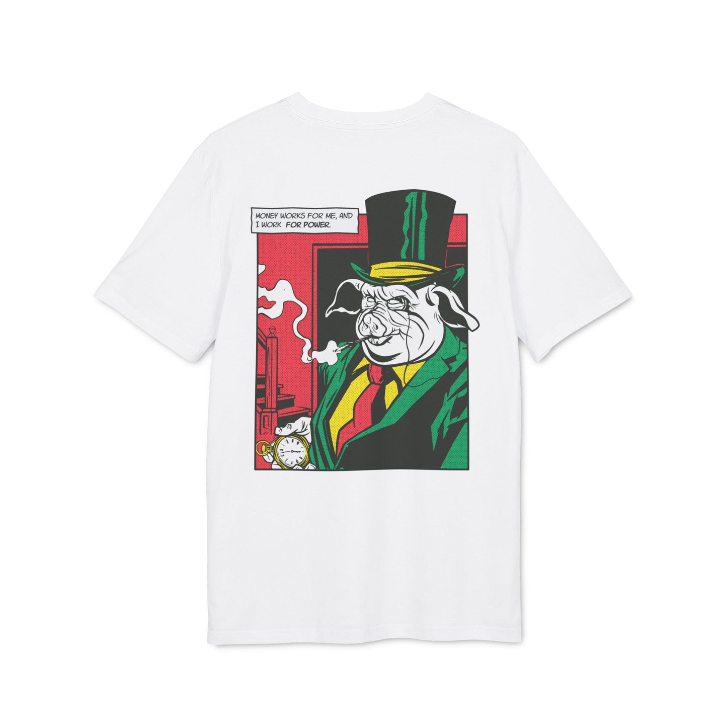 Boss Pig - Comic Mafia - Premium Bio Unisex T-Shirt - Back Print-6