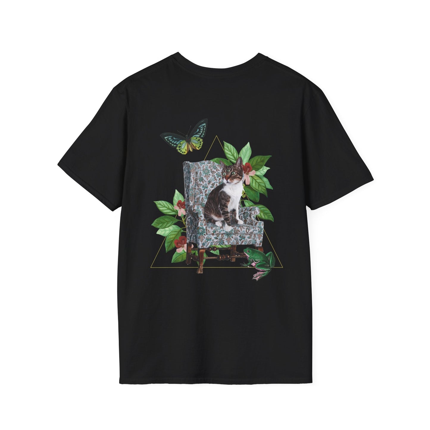 Cat - Quirky Collage - Unisex T-Shirt - Back Print-0
