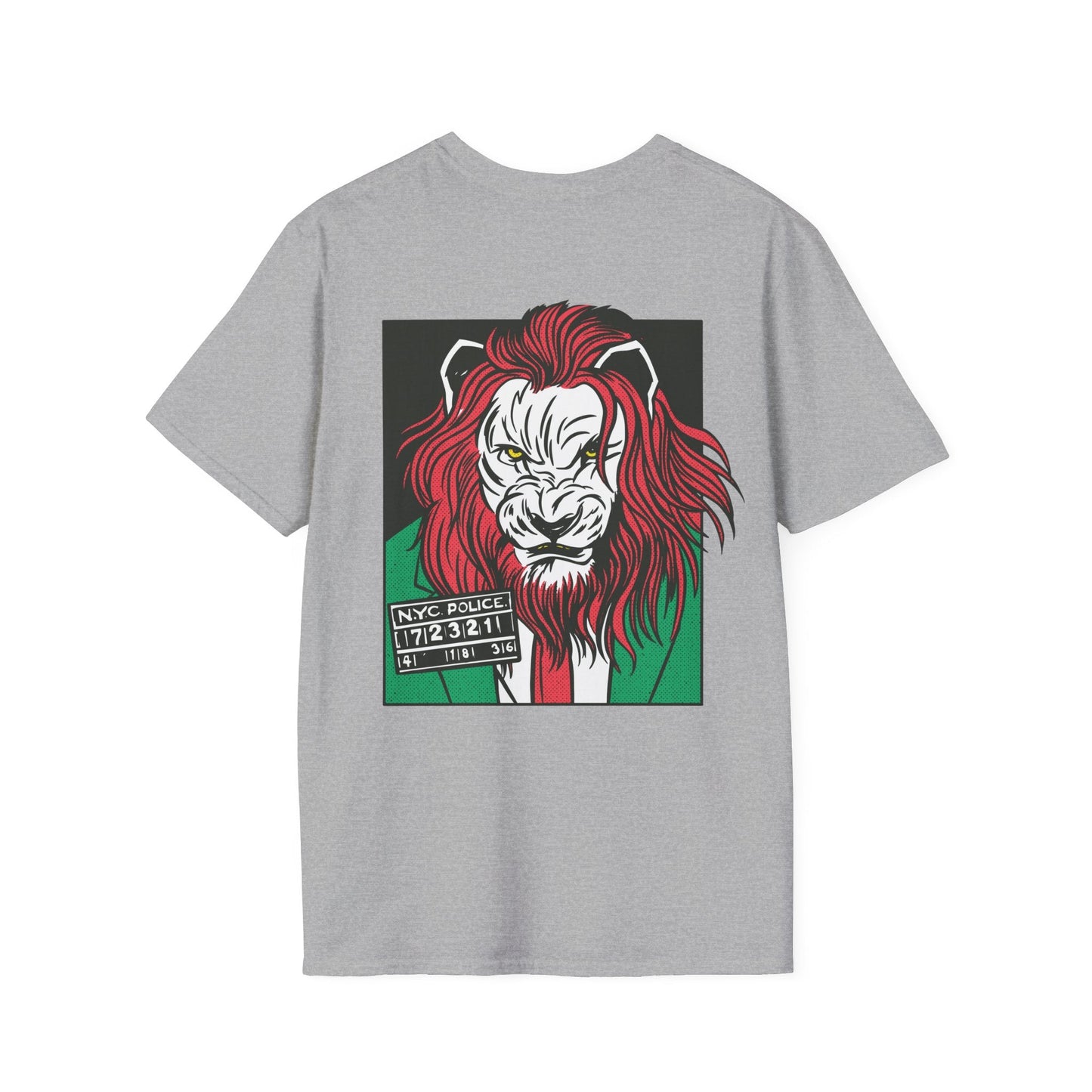 Lion - Comic Mafia - Unisex T-Shirt - Back Print-8