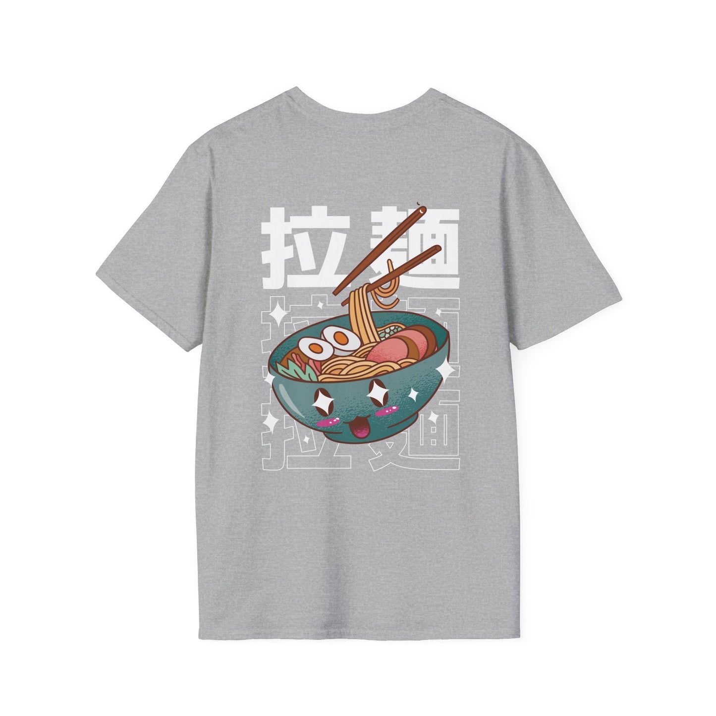 Ramen - Kawaii Character - Unisex T-Shirt - Back Print-7