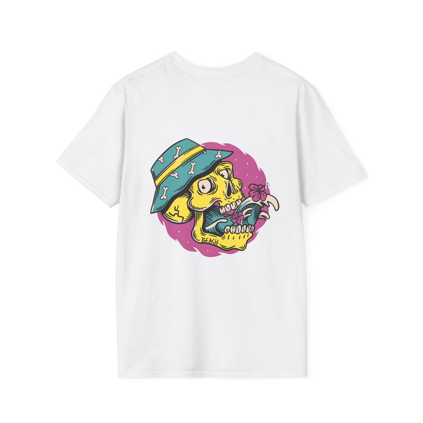 No Skin All Bones - Summer Skulls - Unisex T-Shirt - Back Print-3