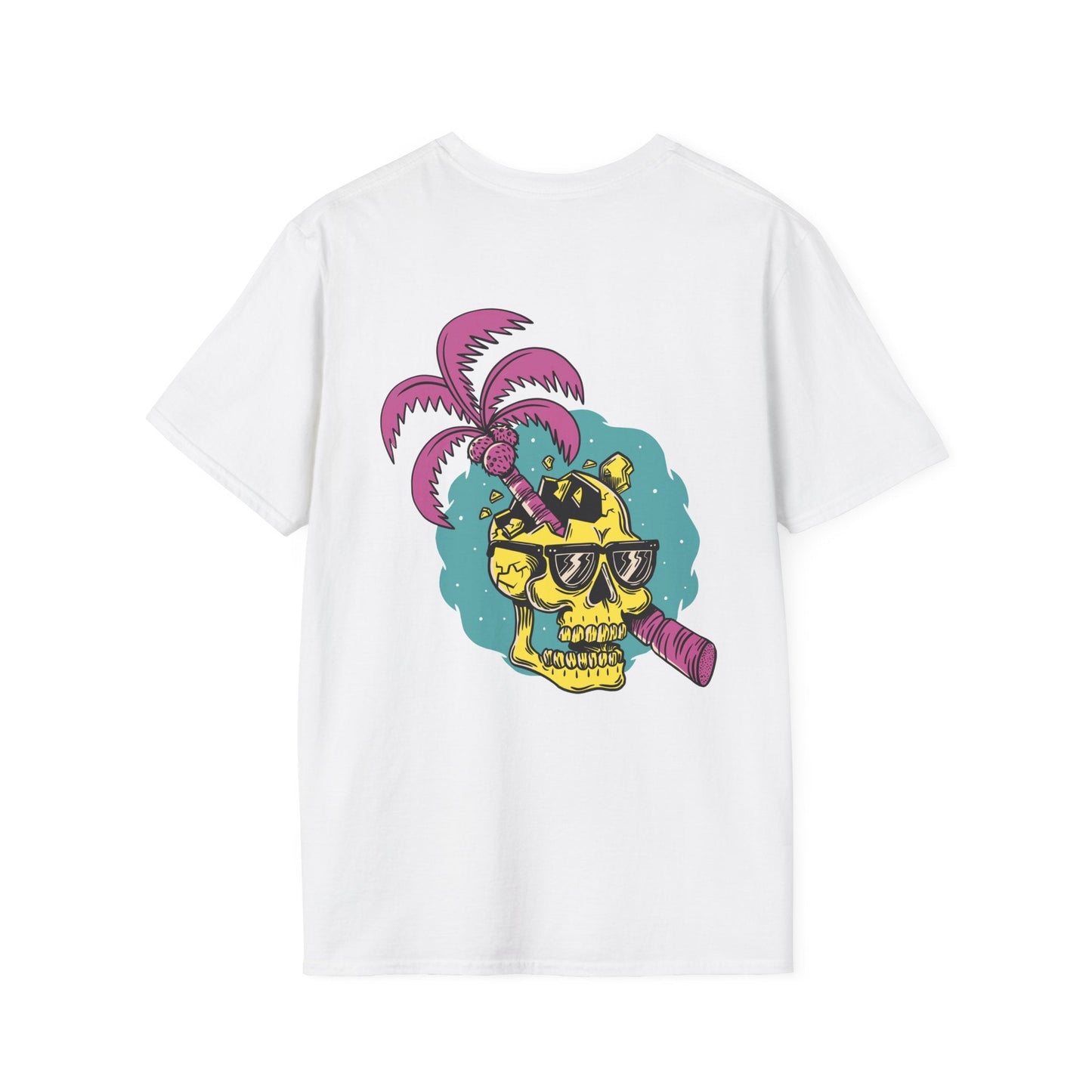Skull Cracking - Summer Skulls - Unisex T-Shirt - Back Print-3