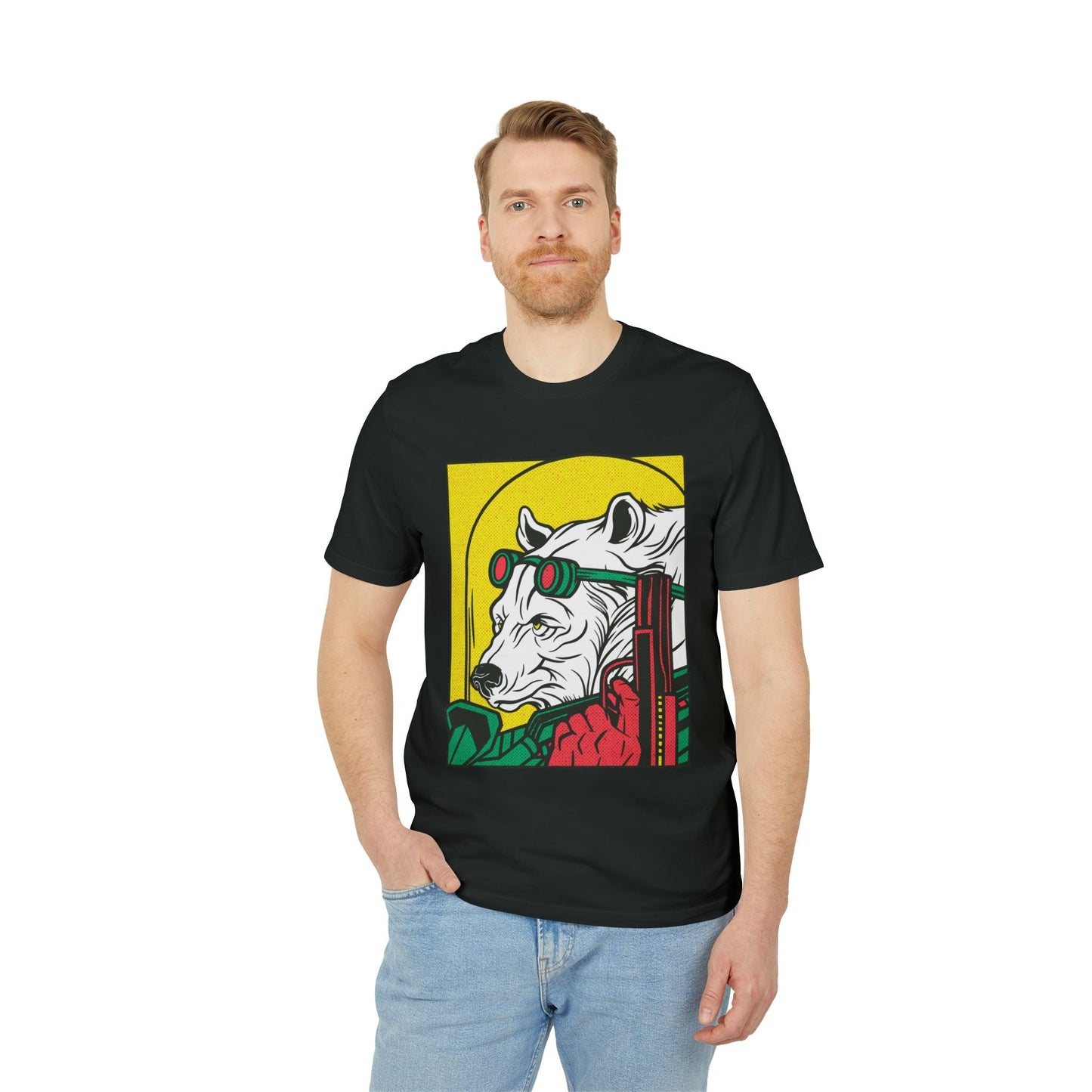Ice Bear Gun - Comic Mafia - Premium Bio Unisex T-Shirt - Front Print-4