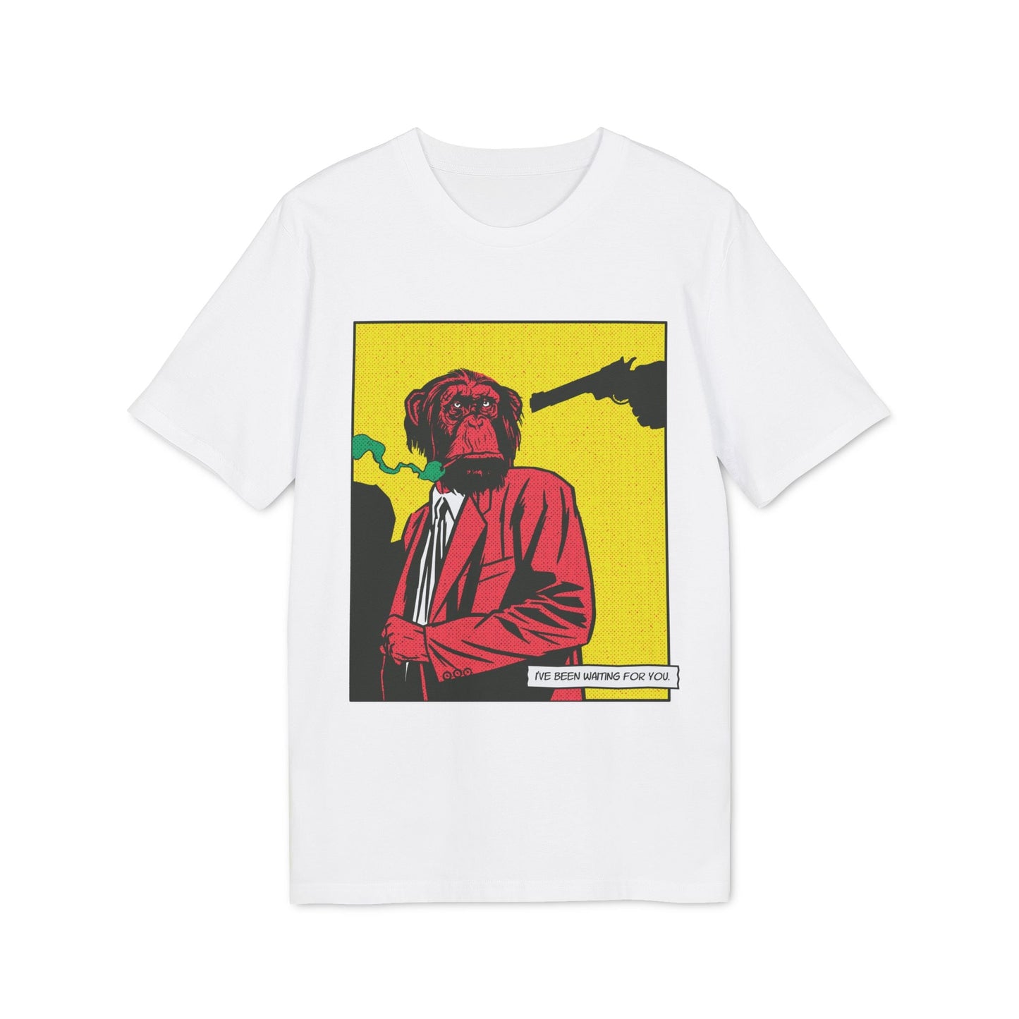 Monkey Gun - Comic Mafia - Premium Bio Unisex T-Shirt - Front Print-6