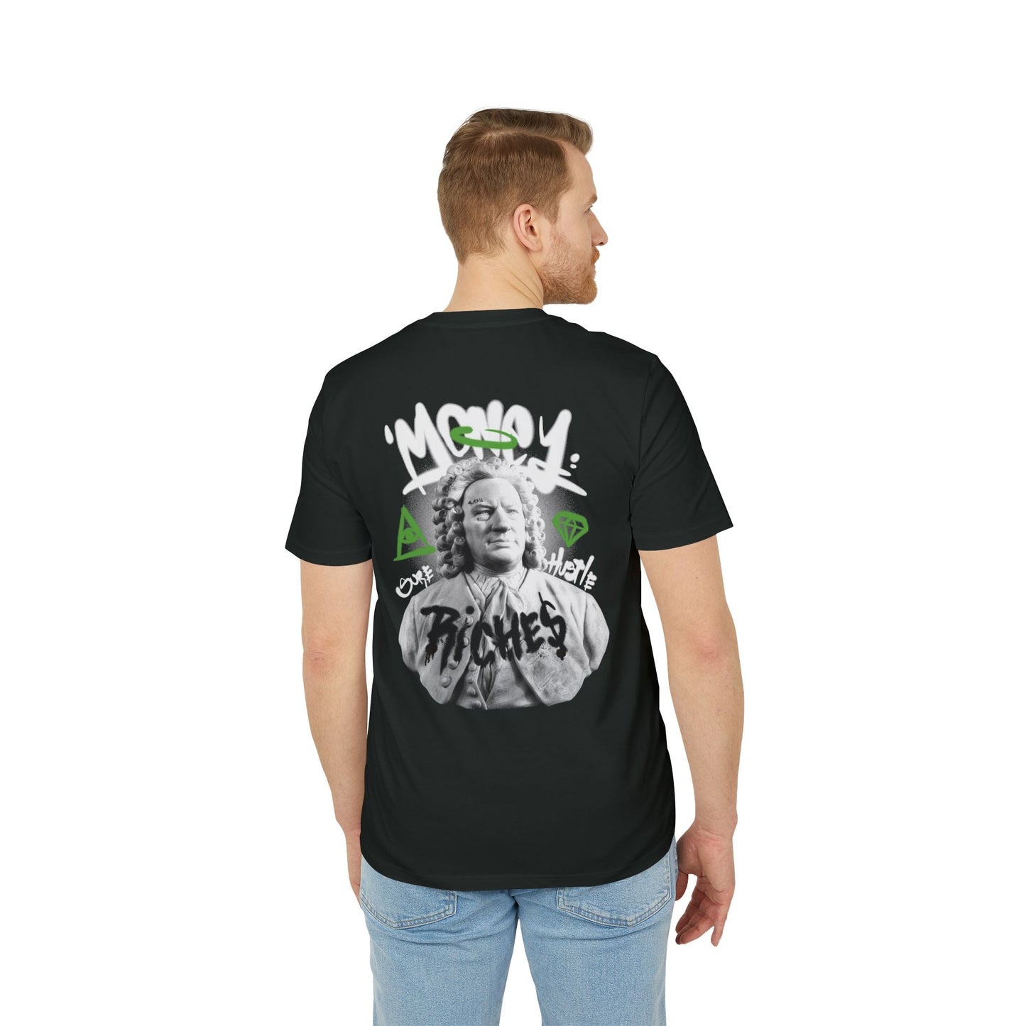 Money Riches - Gods Way - Premium Bio Unisex T-Shirt - Back Print-4