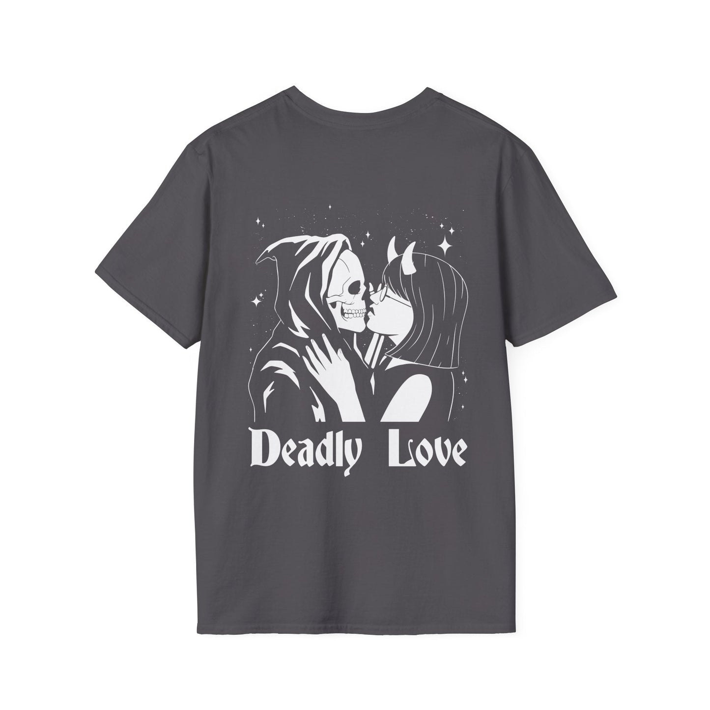 Deadly Love - Anime World - Unisex T-Shirt - Back Print-1