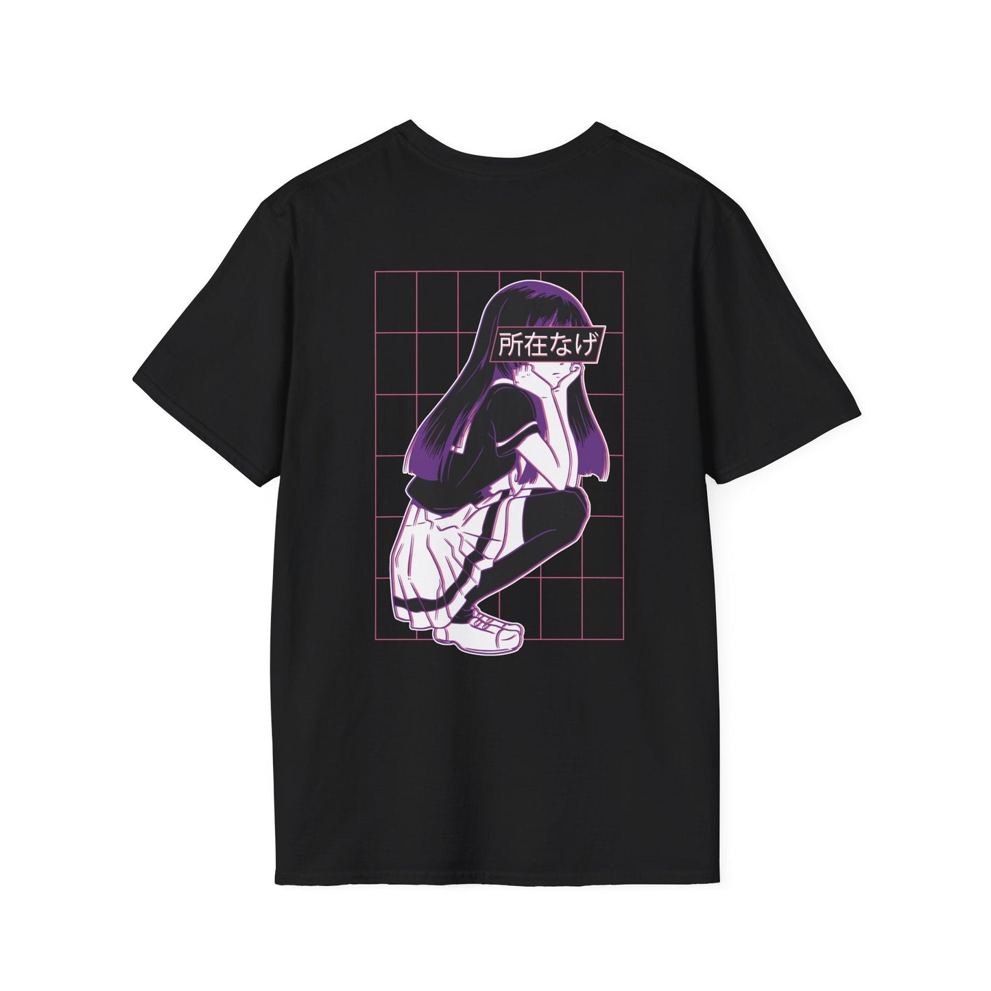 Anime Bored Girl - Anime World - Unisex T-Shirt - Back Print-0
