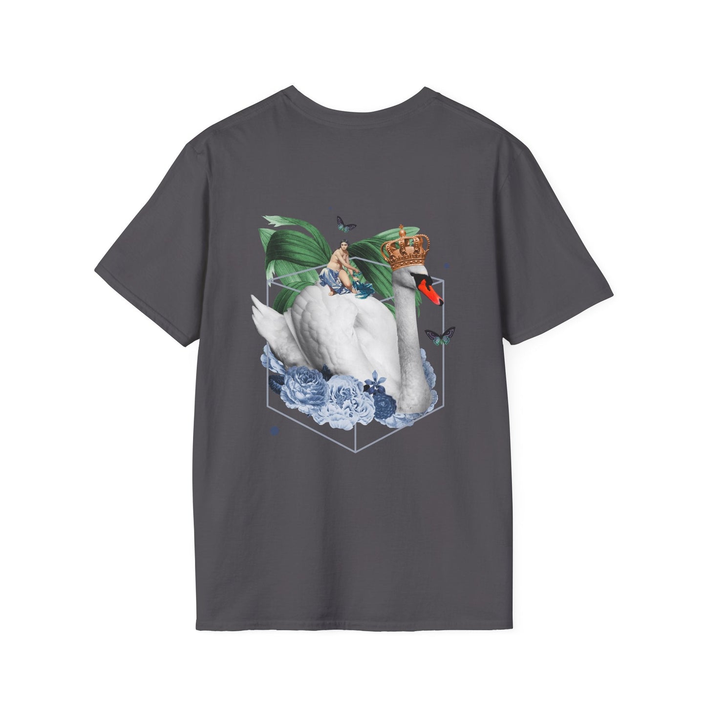 Swan - Quirky Collage - Unisex T-Shirt - Back Print-1