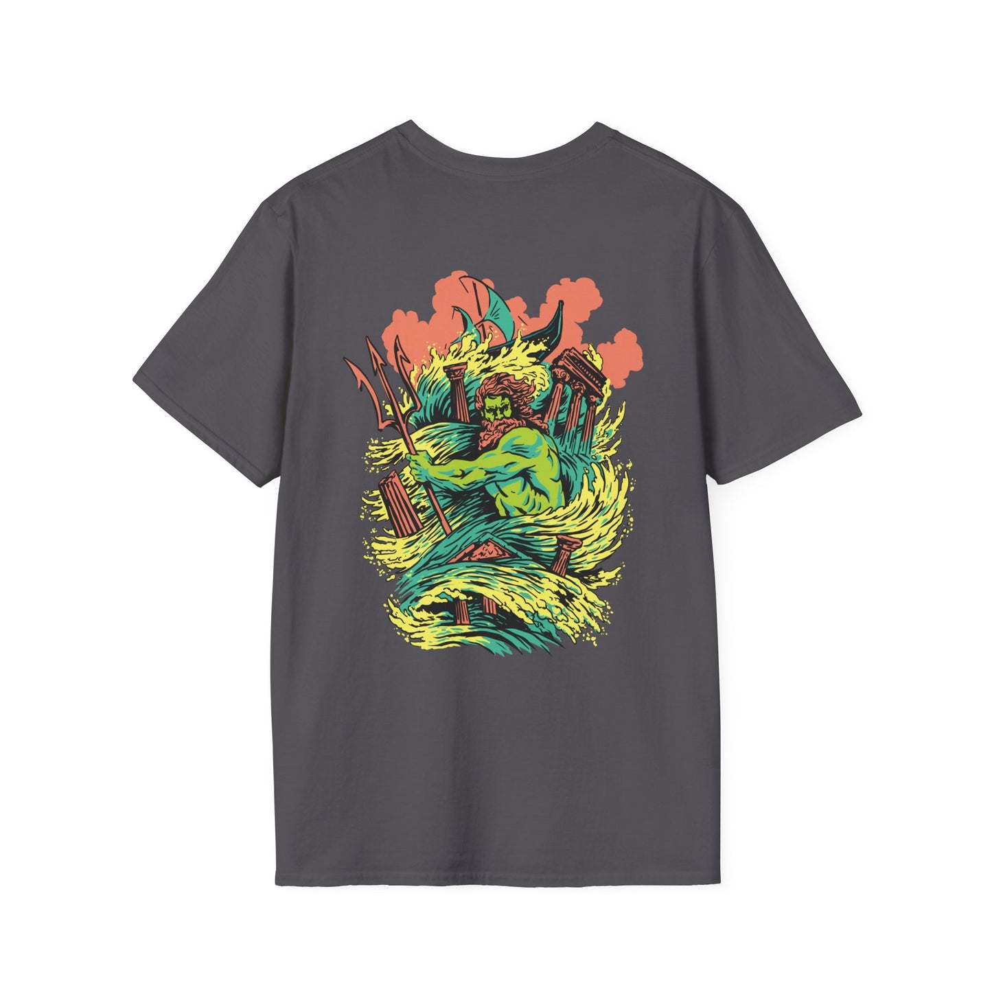 Poseidon - Greek Mythology - Unisex T-Shirt - Back Print-5