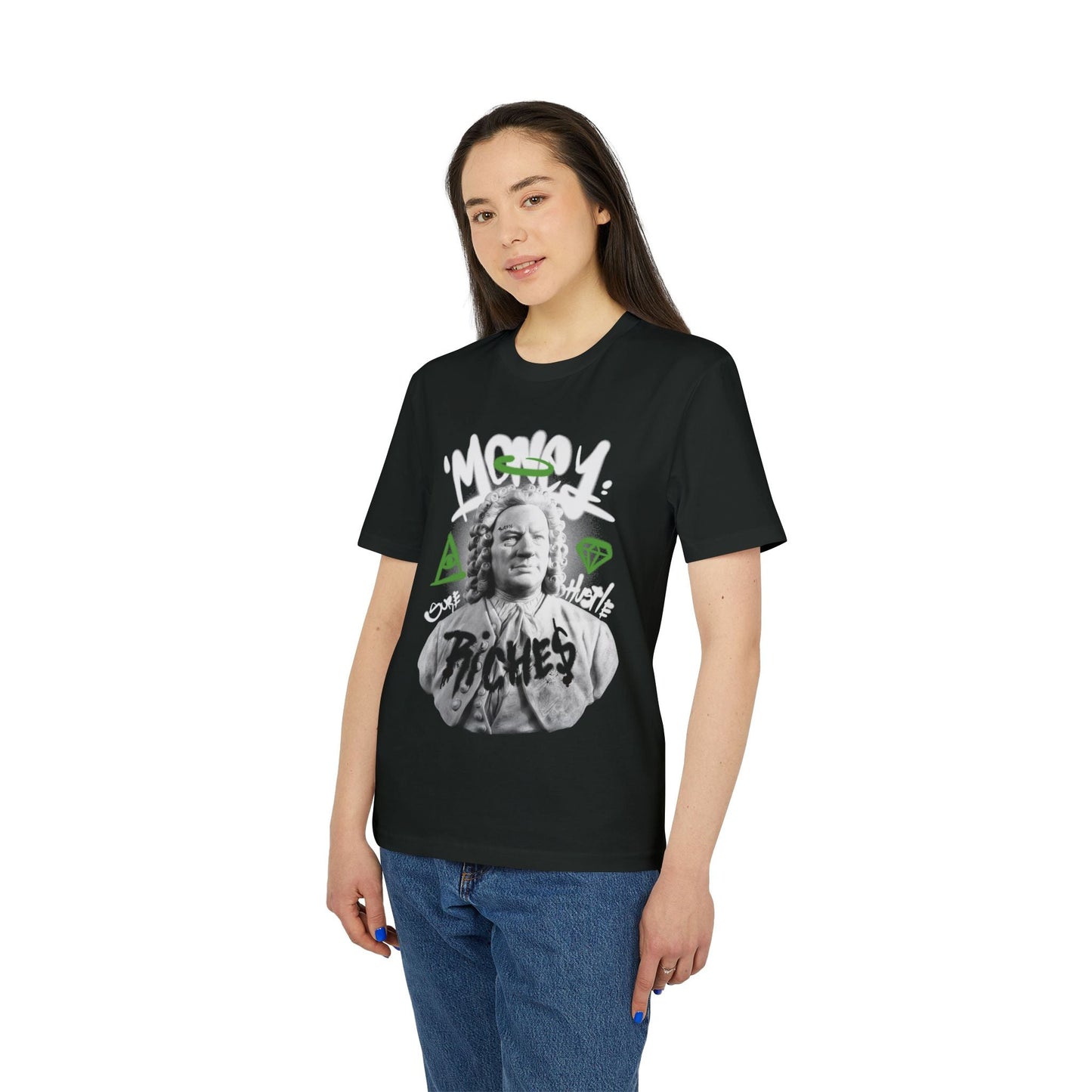 Money Riches - Gods Way - Premium Bio Unisex T-Shirt - Front Print-2
