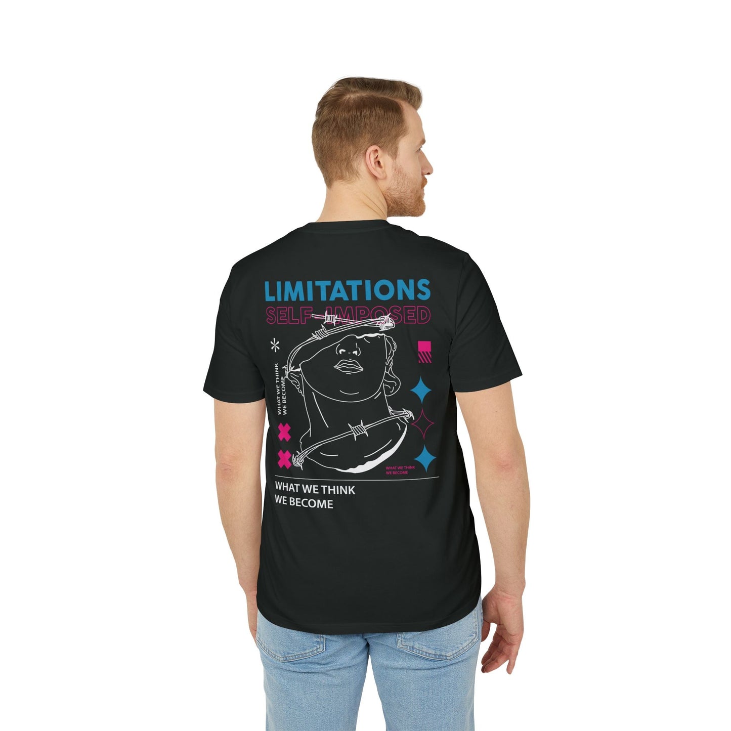 Limitations Self Imposed - Gods Way - Premium Bio Unisex T-Shirt - Back Print-4