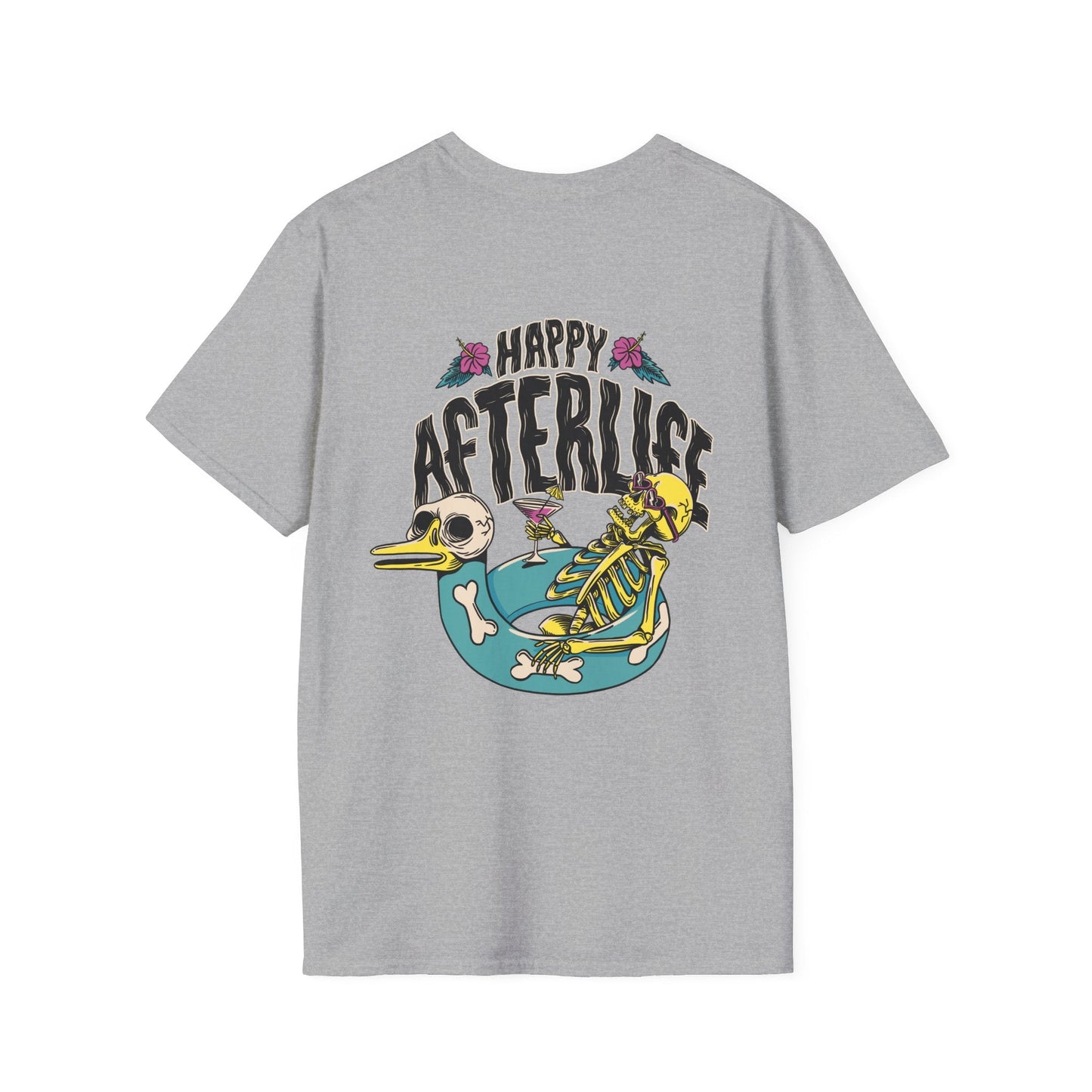 Happy Afterlife - Summer Skulls - Unisex T-Shirt - Back Print-4
