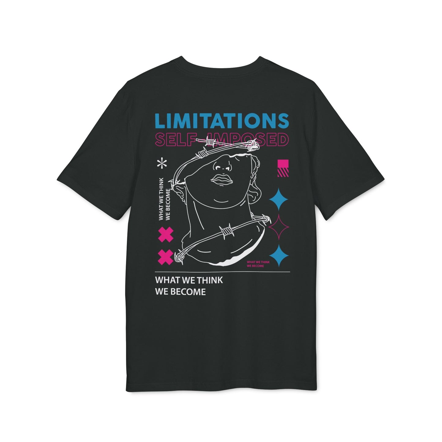 Limitations Self Imposed - Gods Way - Premium Bio Unisex T-Shirt - Back Print-0