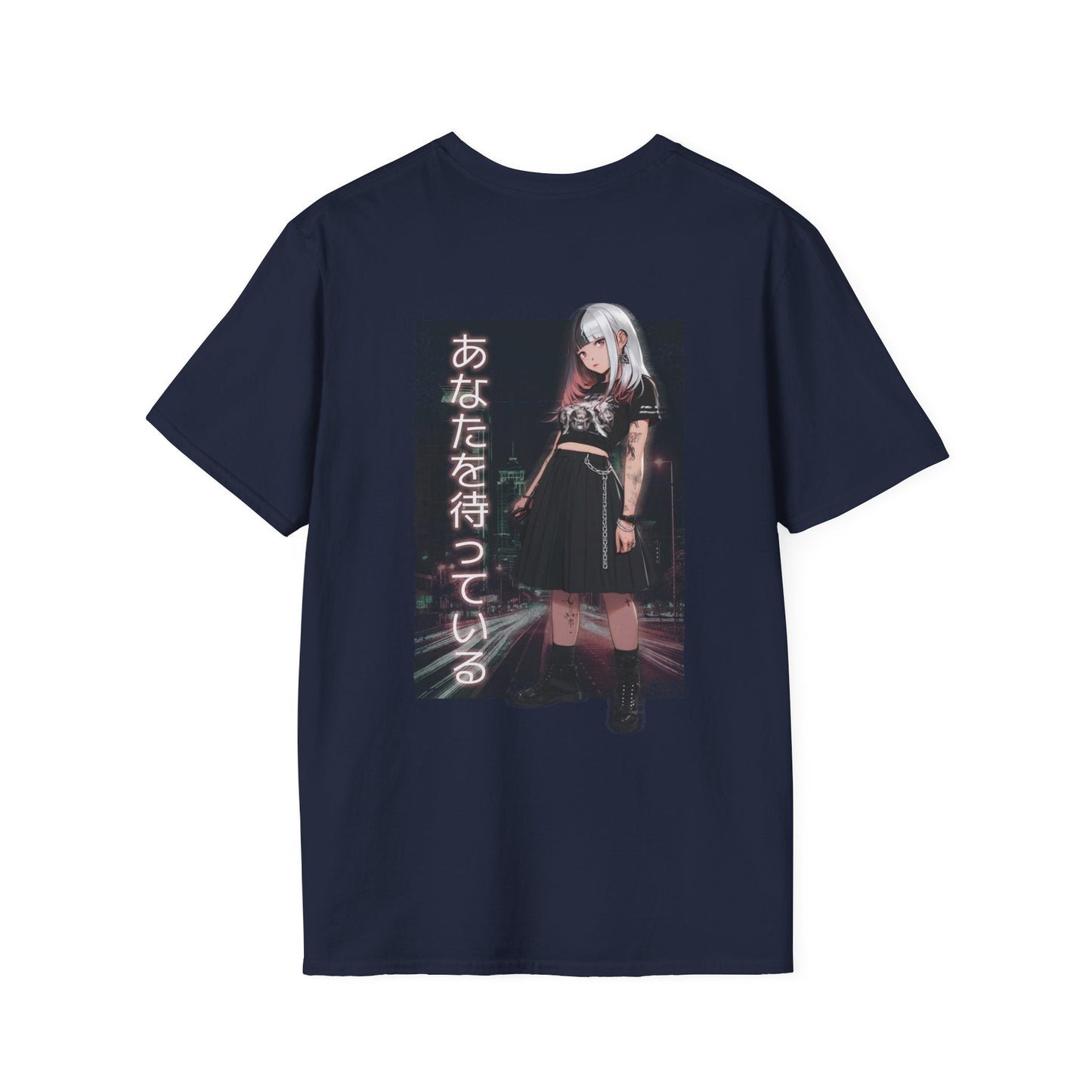 Waiting for you Girl - Anime World - Unisex T-Shirt - Back Print-2