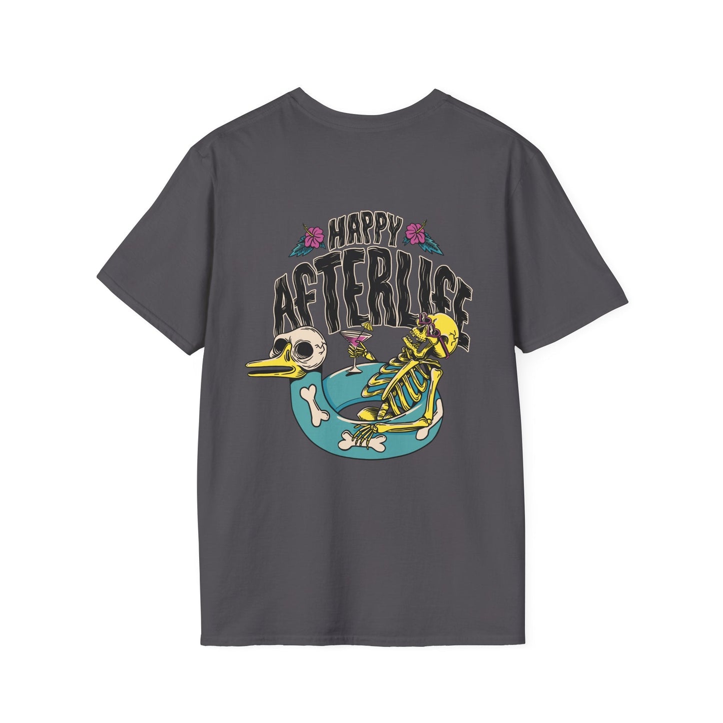Happy Afterlife - Summer Skulls - Unisex T-Shirt - Back Print-1