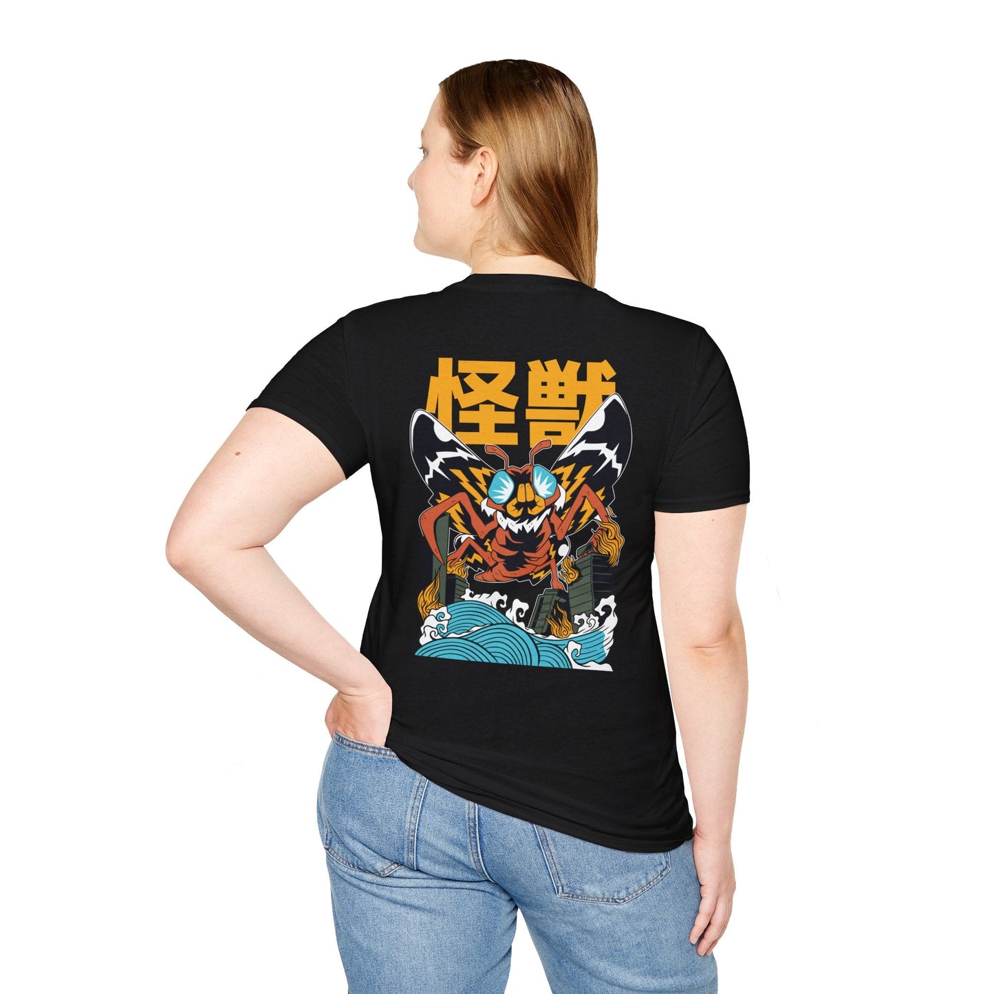 Moth - Kaiju Monster - Unisex T-Shirt - Back Print-2