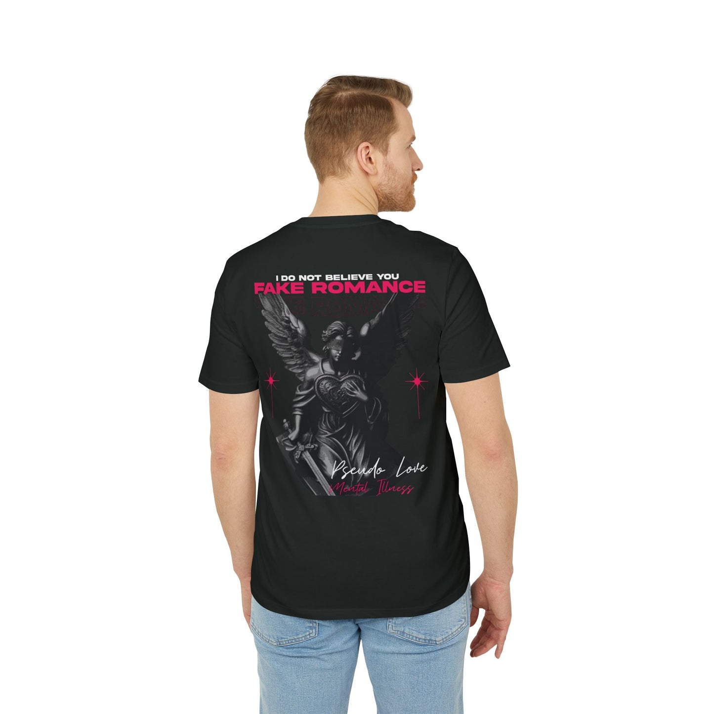 Fake Romance Pseudo Love - Gods Way - Premium Bio Unisex T-Shirt - Back Print-4