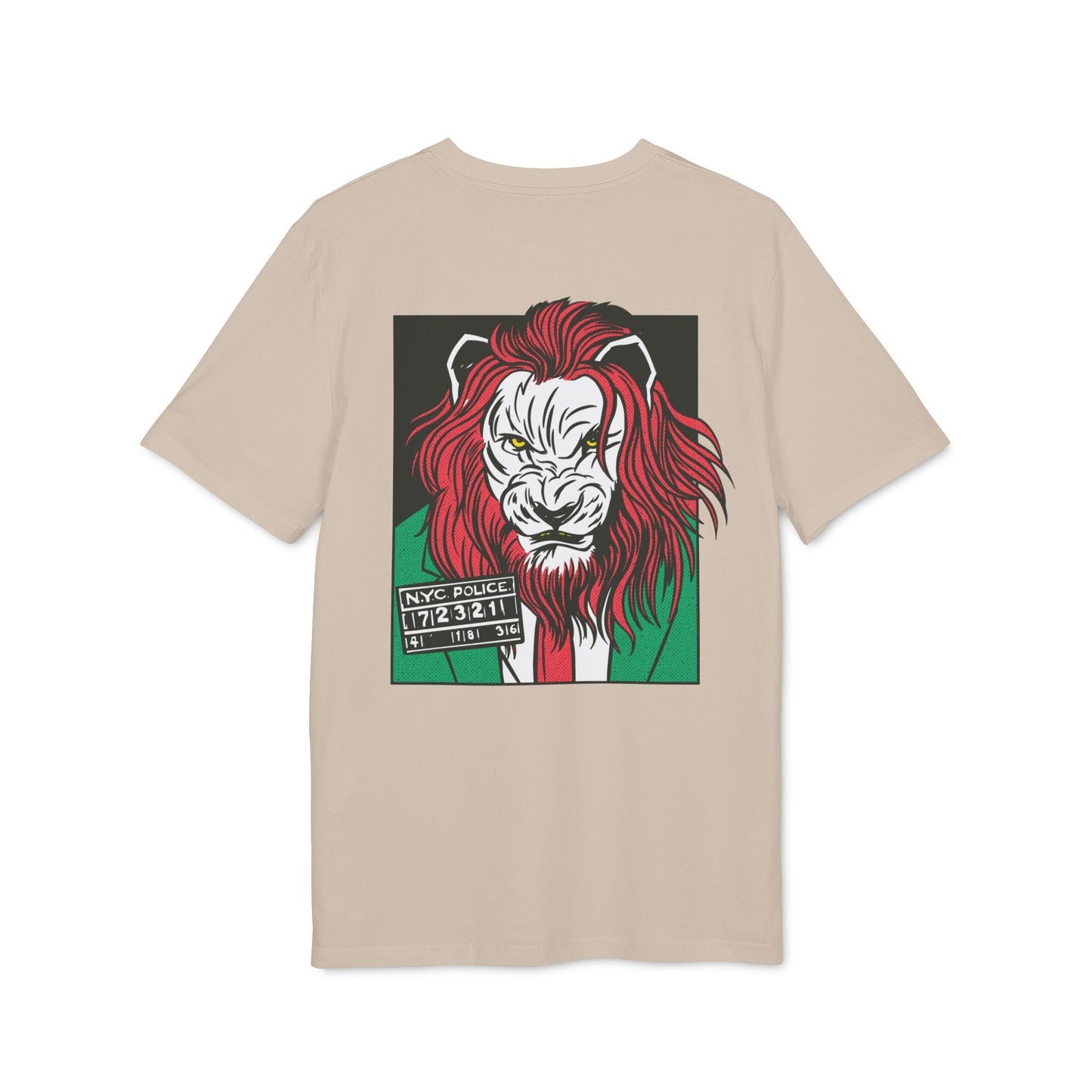 Lion Boss - Comic Mafia - Premium Bio Unisex T-Shirt - Back Print-7
