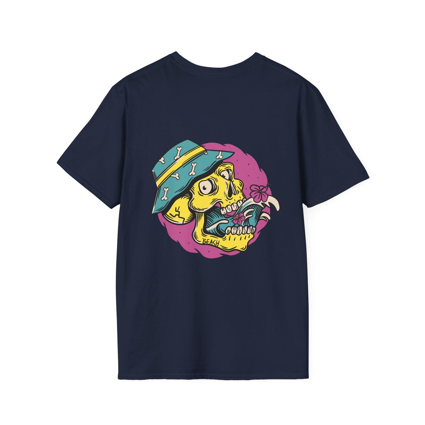 No Skin All Bones - Summer Skulls - Unisex T-Shirt - Back Print-2