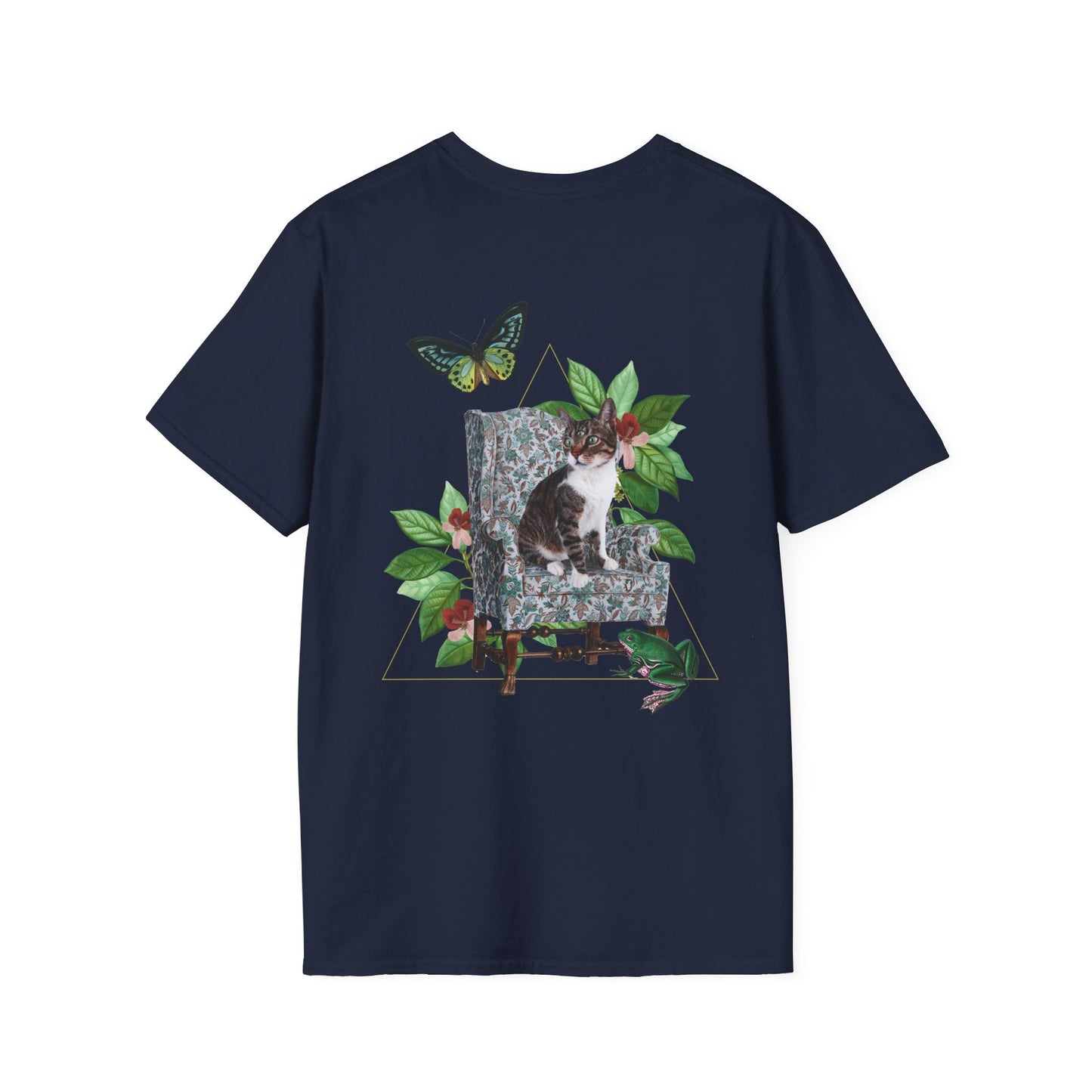 Cat - Quirky Collage - Unisex T-Shirt - Back Print-2