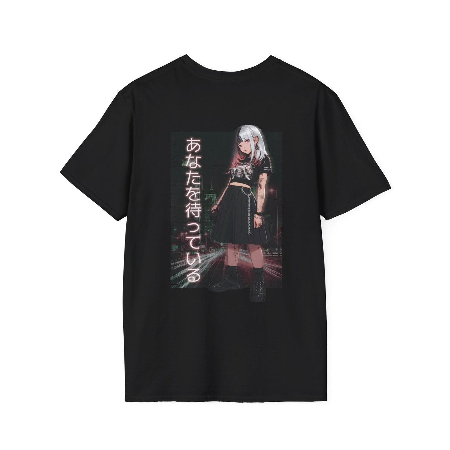 Waiting for you Girl - Anime World - Unisex T-Shirt - Back Print-0