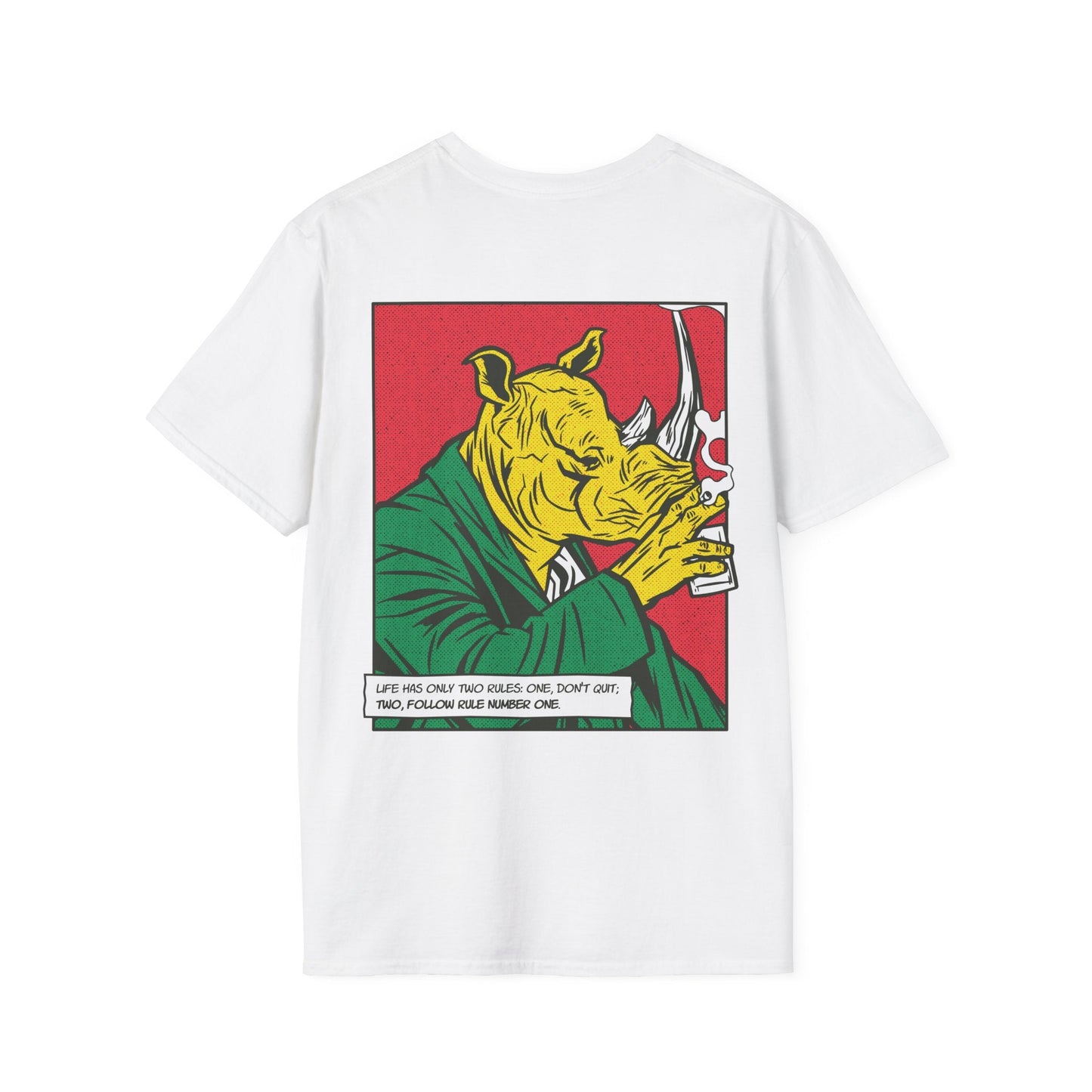 Rhinoceros - Comic Mafia - Unisex T-Shirt - Back Print-7