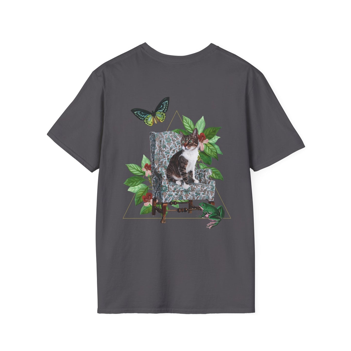 Cat - Quirky Collage - Unisex T-Shirt - Back Print-1