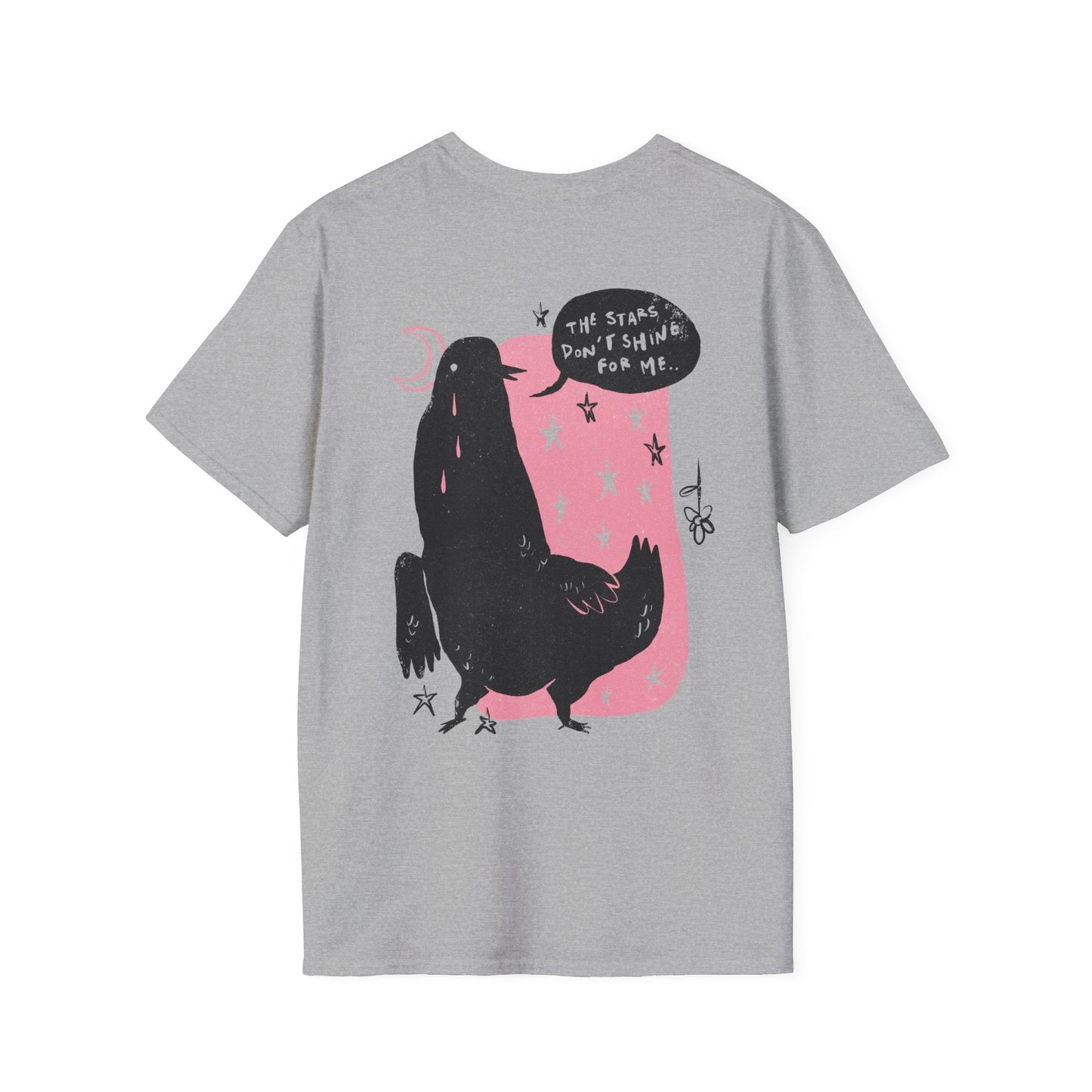 The Stars don´t shine for me - Moody Birds - Unisex T-Shirt - Back Print-1
