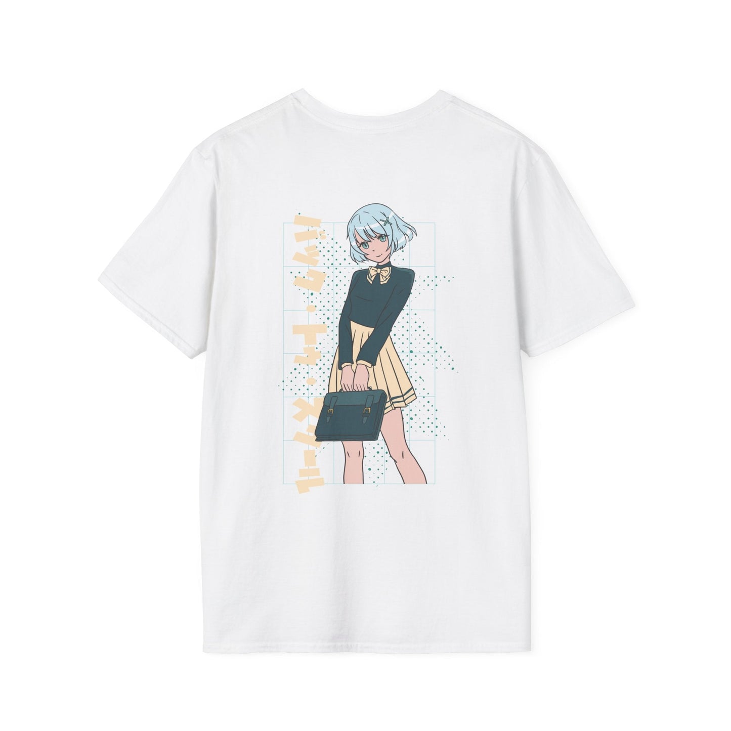 Anime School Girl - Anime World - Unisex T-Shirt - Back Print-3