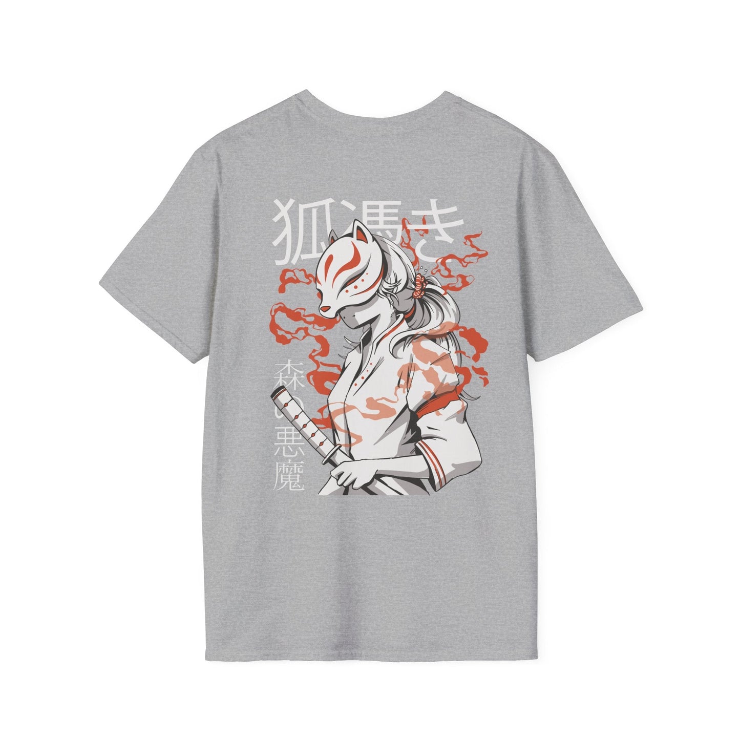 Kitsune - Anime World - Unisex T-Shirt - Back Print-3