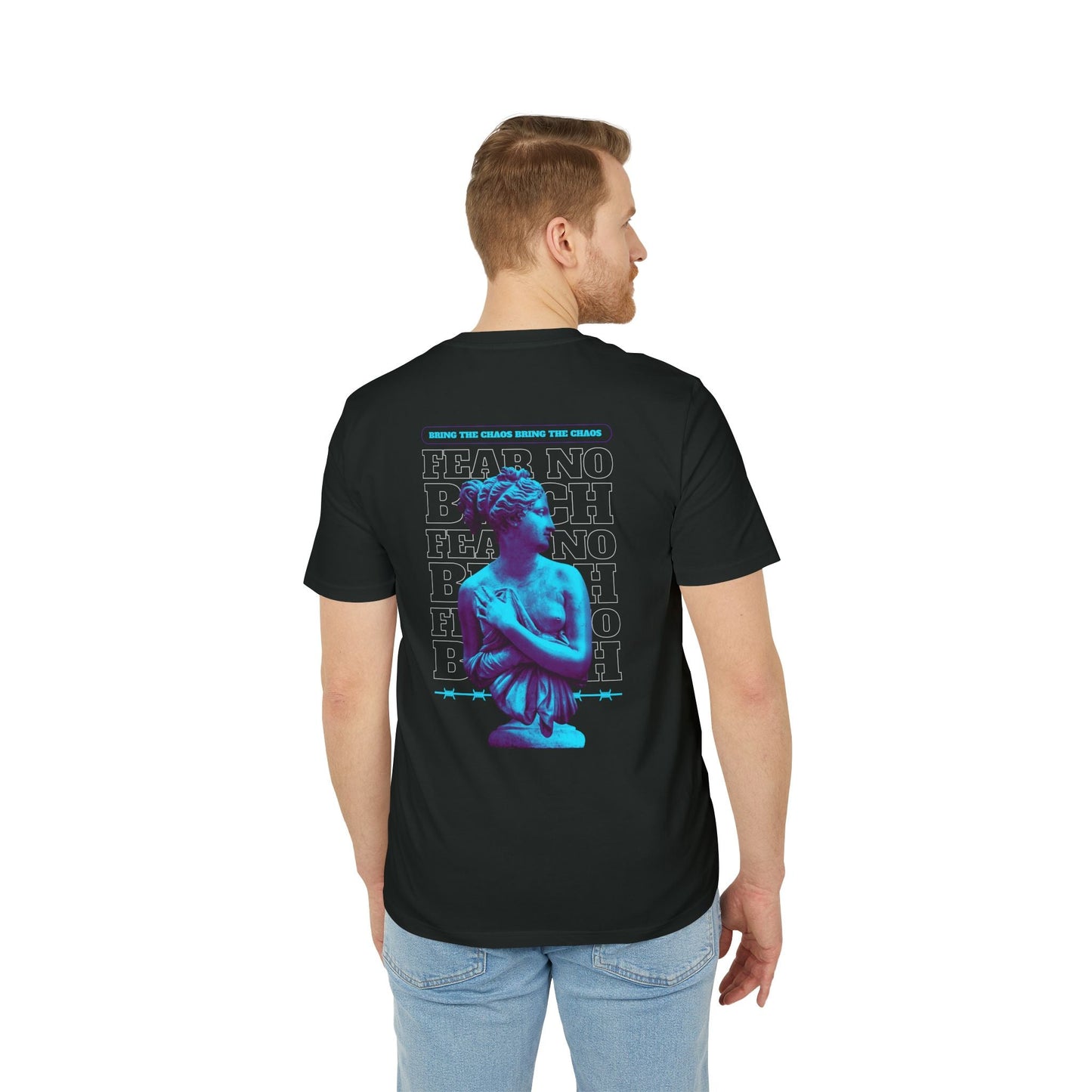 Bring the Chaos Fear no - Gods Way - Premium Bio Unisex T-Shirt - Back Print-4