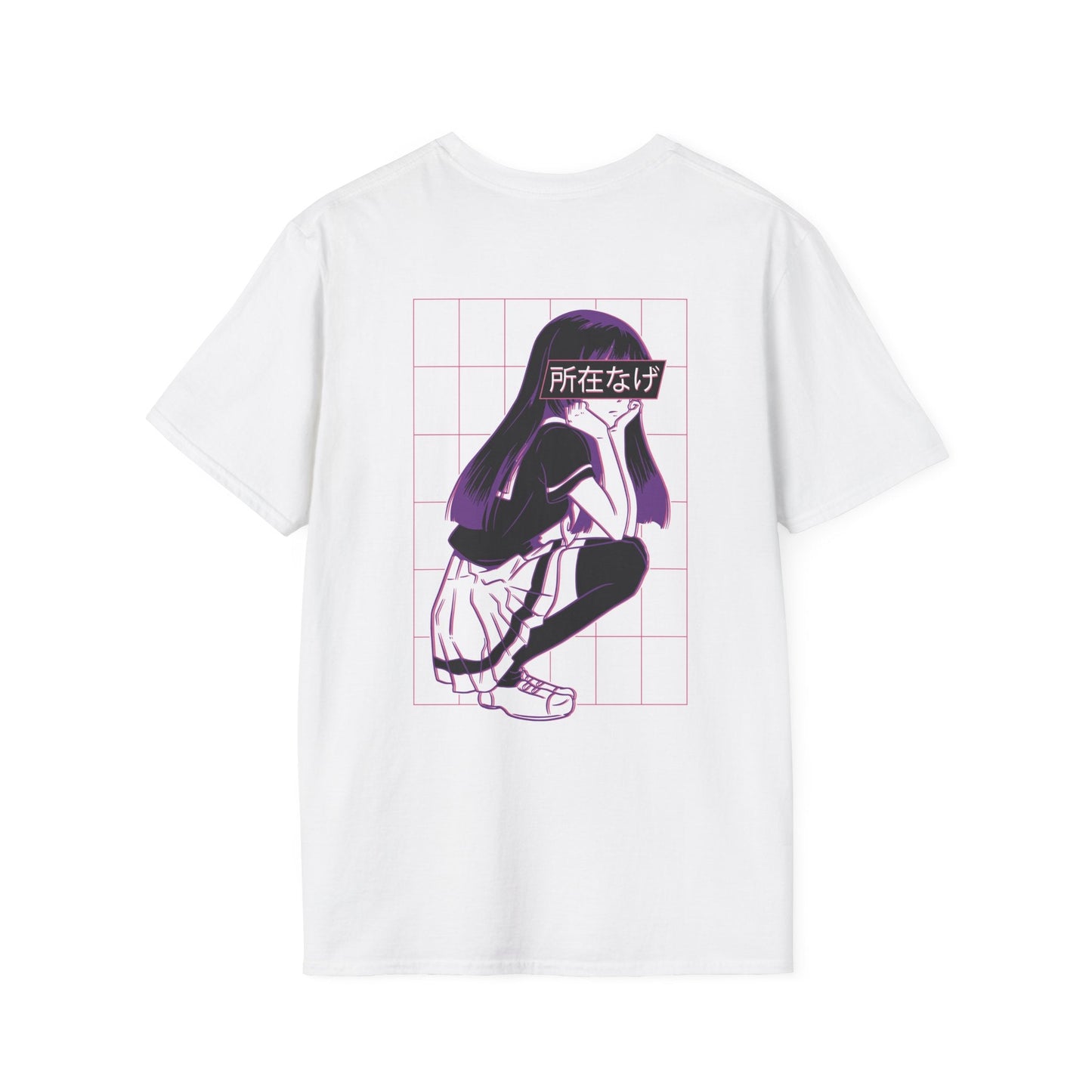 Anime Bored Girl - Anime World - Unisex T-Shirt - Back Print-3