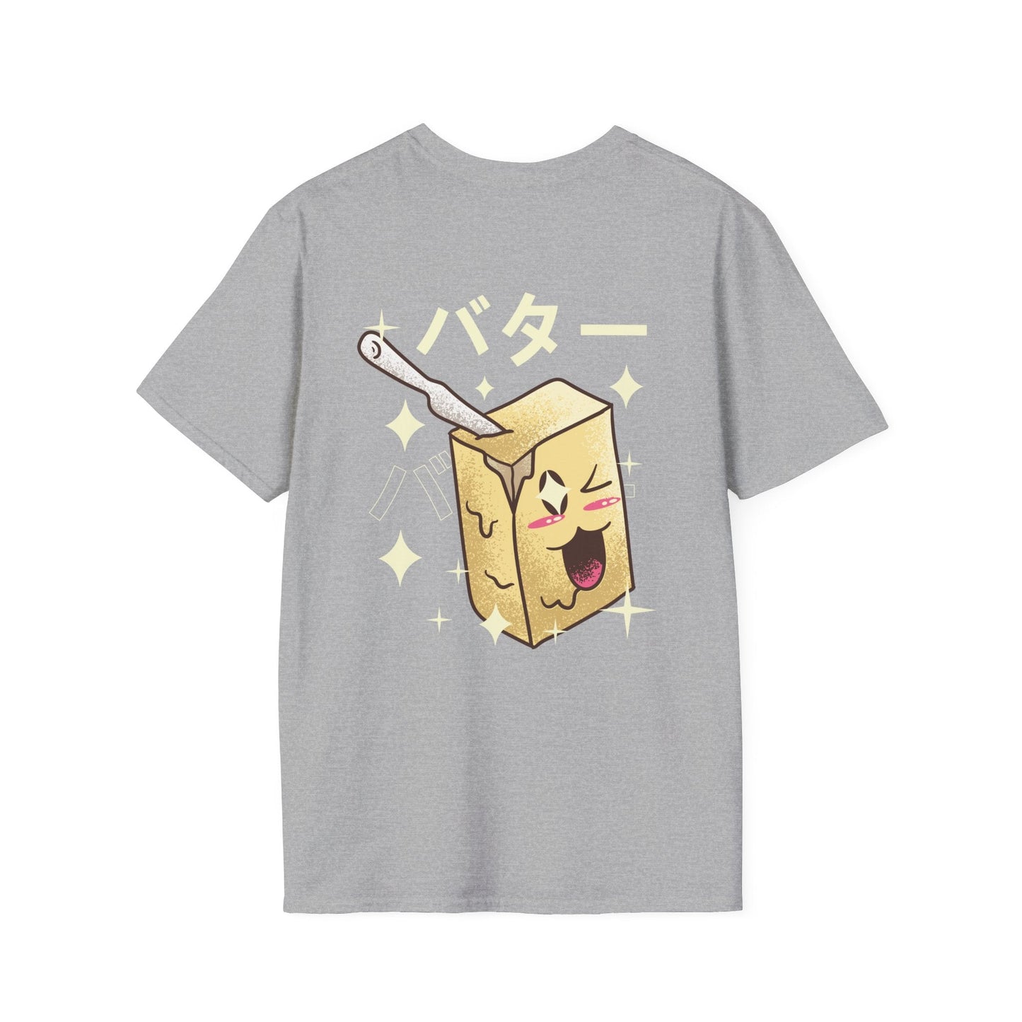 Butter - Kawaii Character - Unisex T-Shirt - Back Print-7
