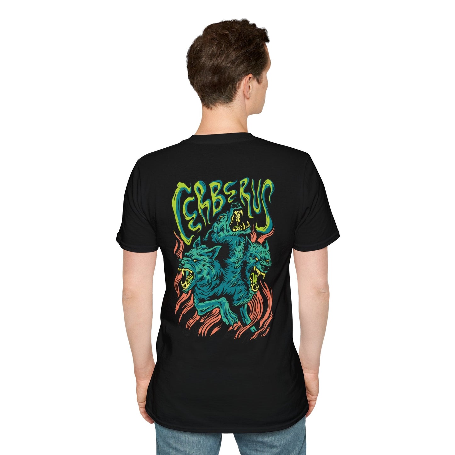 Cerberus - Greek Mythology - Unisex T-Shirt - Back Print-4