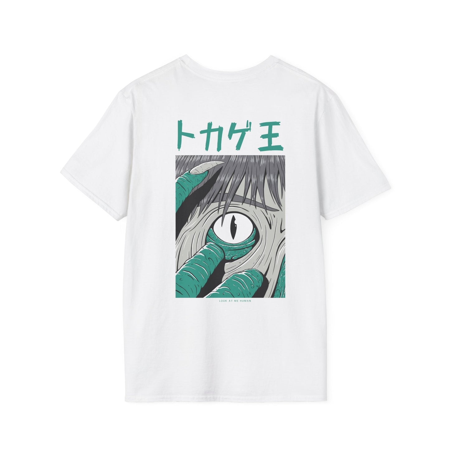 Look at me Human - Japanese Horror - Unisex T-Shirt - Back Print-7