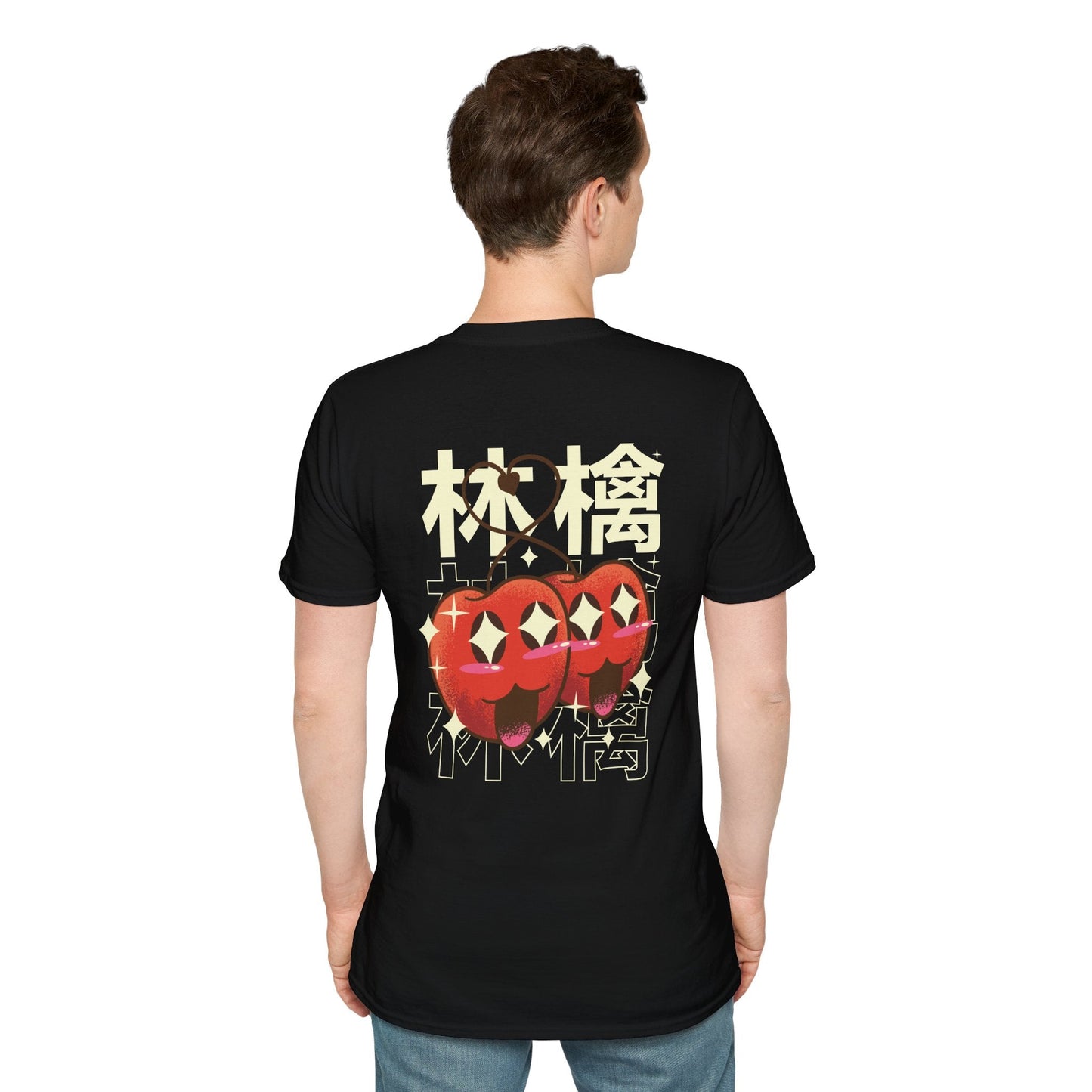 Cherry - Kawaii Character - Unisex T-Shirt - Back Print-4