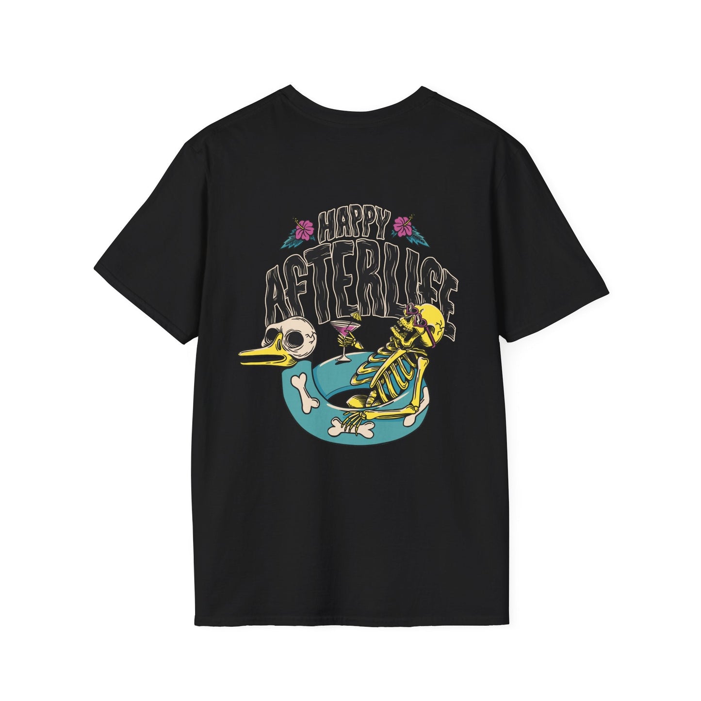 Happy Afterlife - Summer Skulls - Unisex T-Shirt - Back Print-0