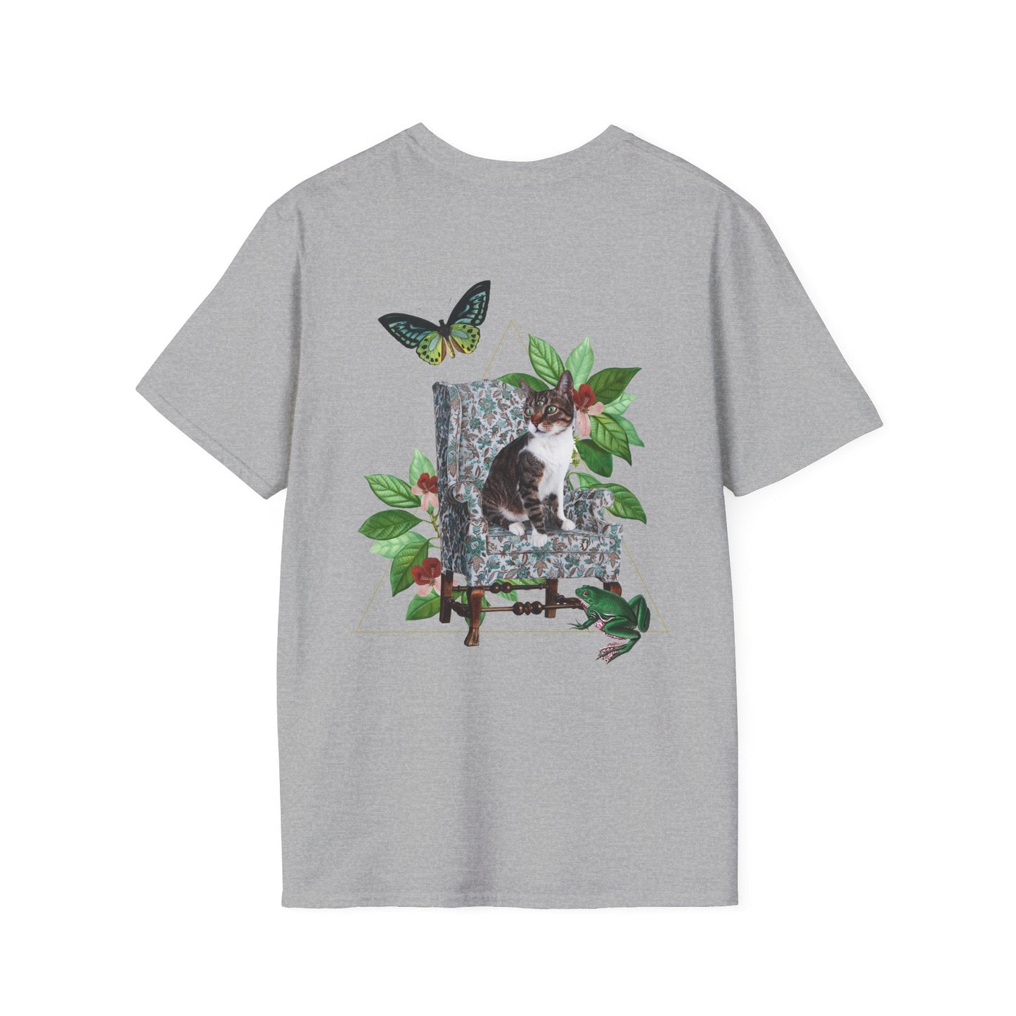 Cat - Quirky Collage - Unisex T-Shirt - Back Print-4