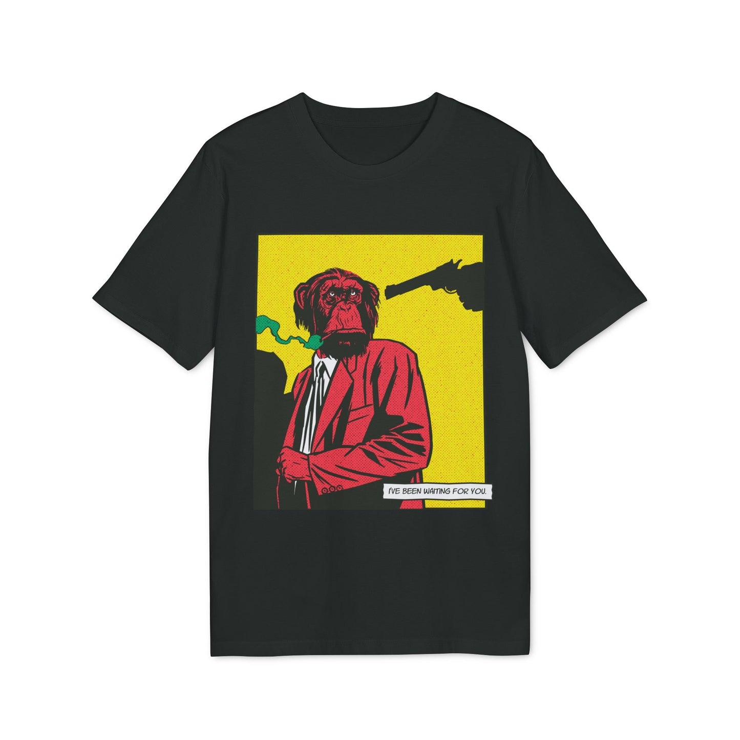 Monkey Gun - Comic Mafia - Premium Bio Unisex T-Shirt - Front Print-0